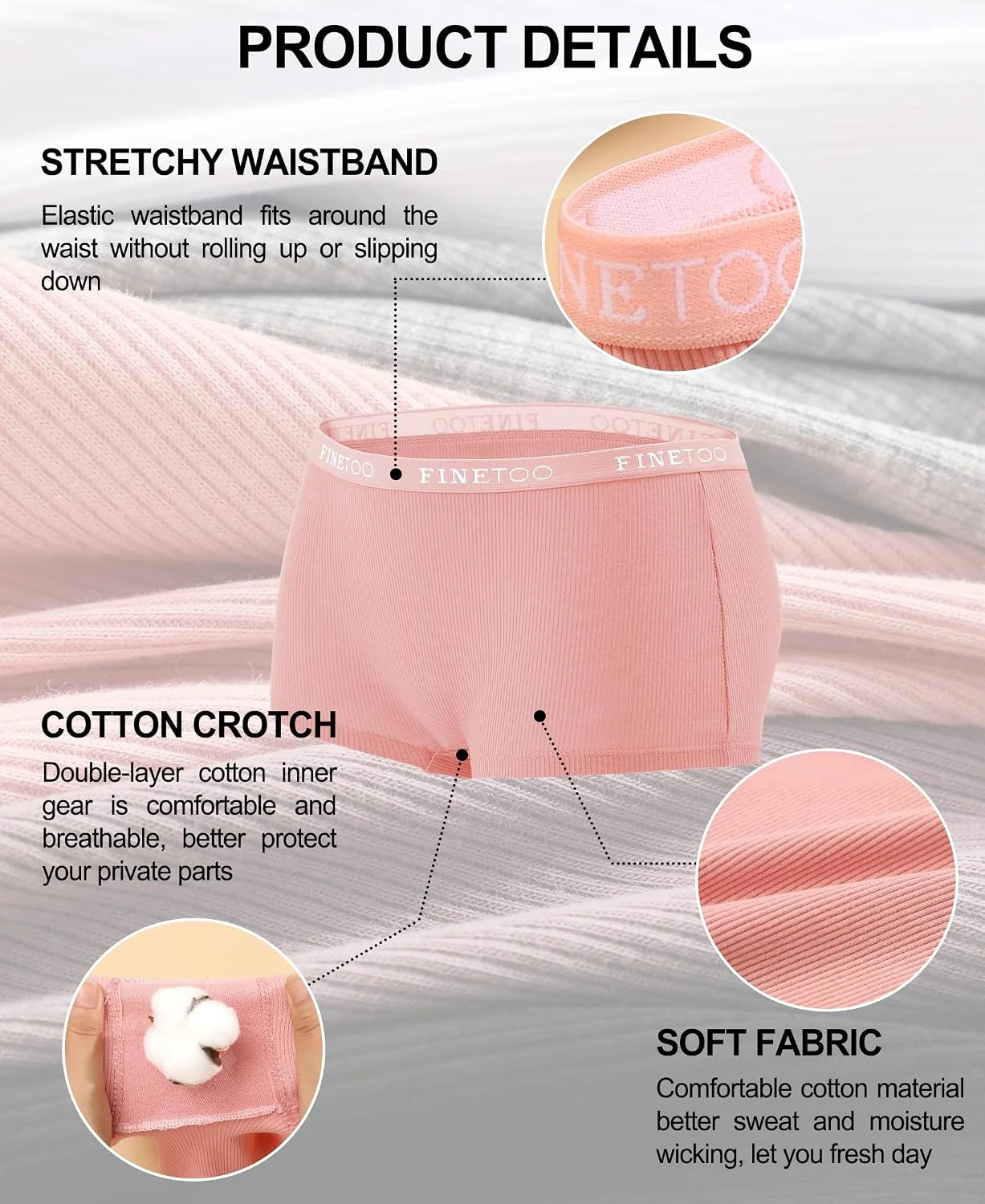 Cotton Boyshort Underwear for Women Boxer Briefs Ladies BoyShorts Panties