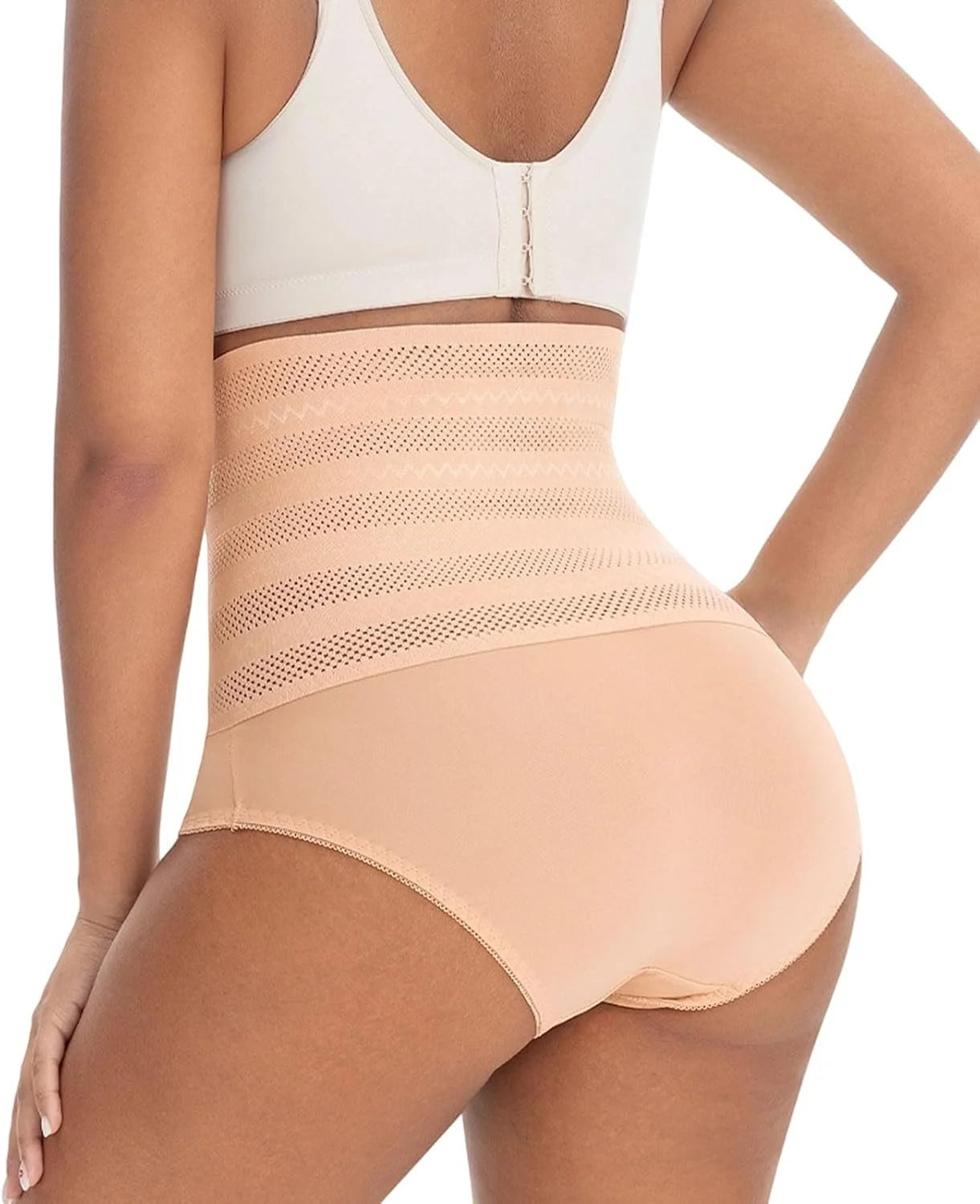 High Waisted Hollow Seamless Shapewear Briefs for Women Underwear
