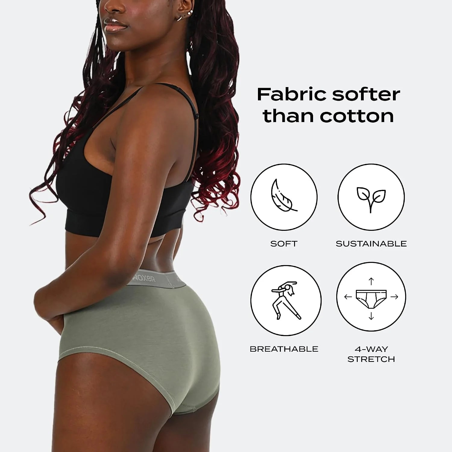 Woxer Women’s Classic Seamless Boyshort Panties, Soft Modal Fabric with No Roll Inseam, Chafe-Free, Breathable Design