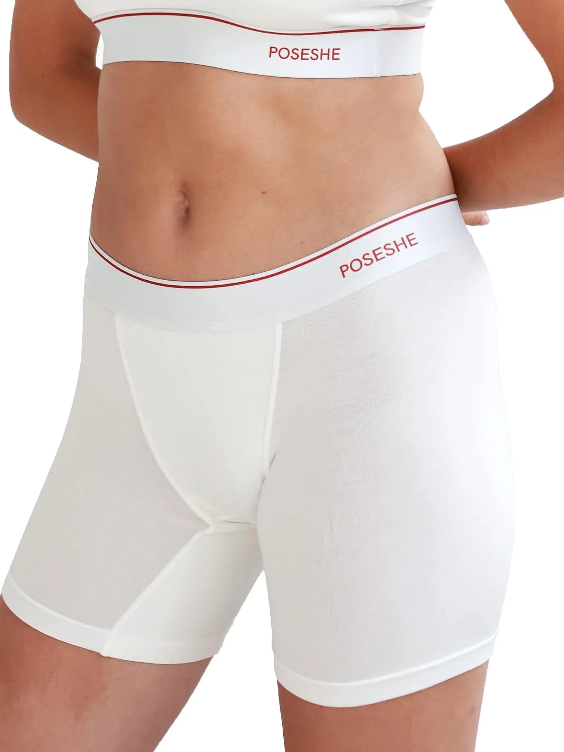 POSESHE Womens Boy Shorts Underwear Boxer Briefs MicroModal 6" Inseam, S-5X