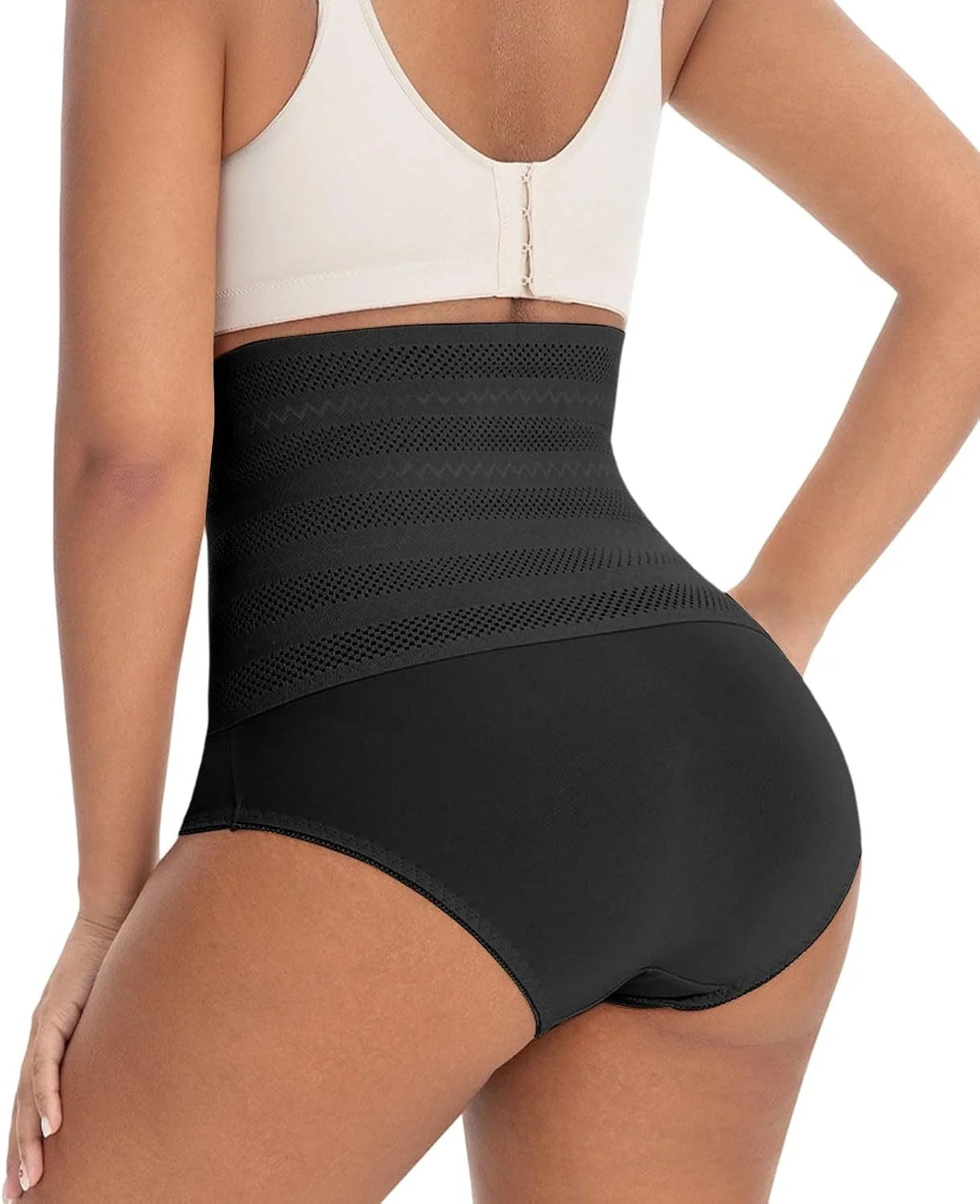 High Waisted Hollow Seamless Shapewear Briefs for Women Underwear