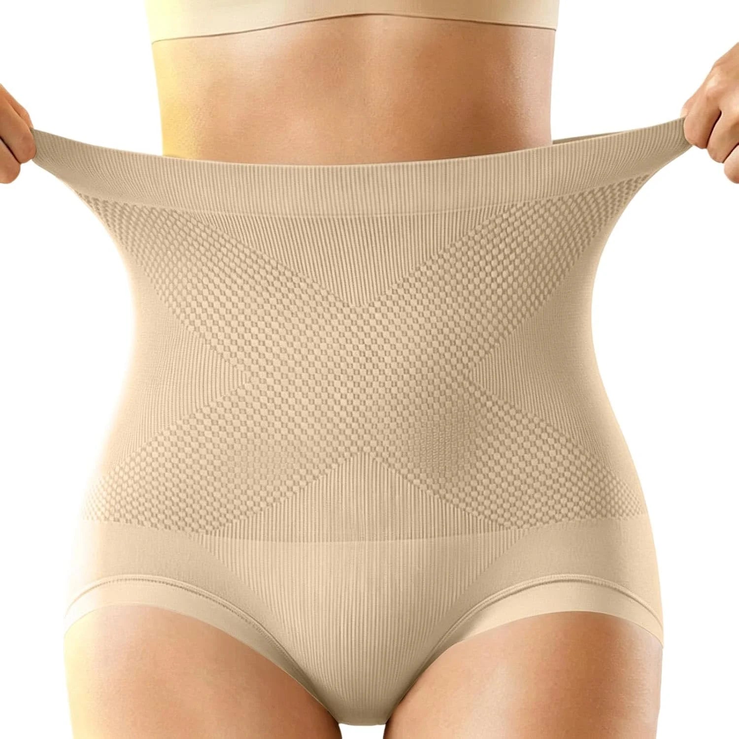 HGps8w Shapewear Panties for Women Stretchy High Waisted Tummy Control Underwear Body Shaper Seamless Briefs