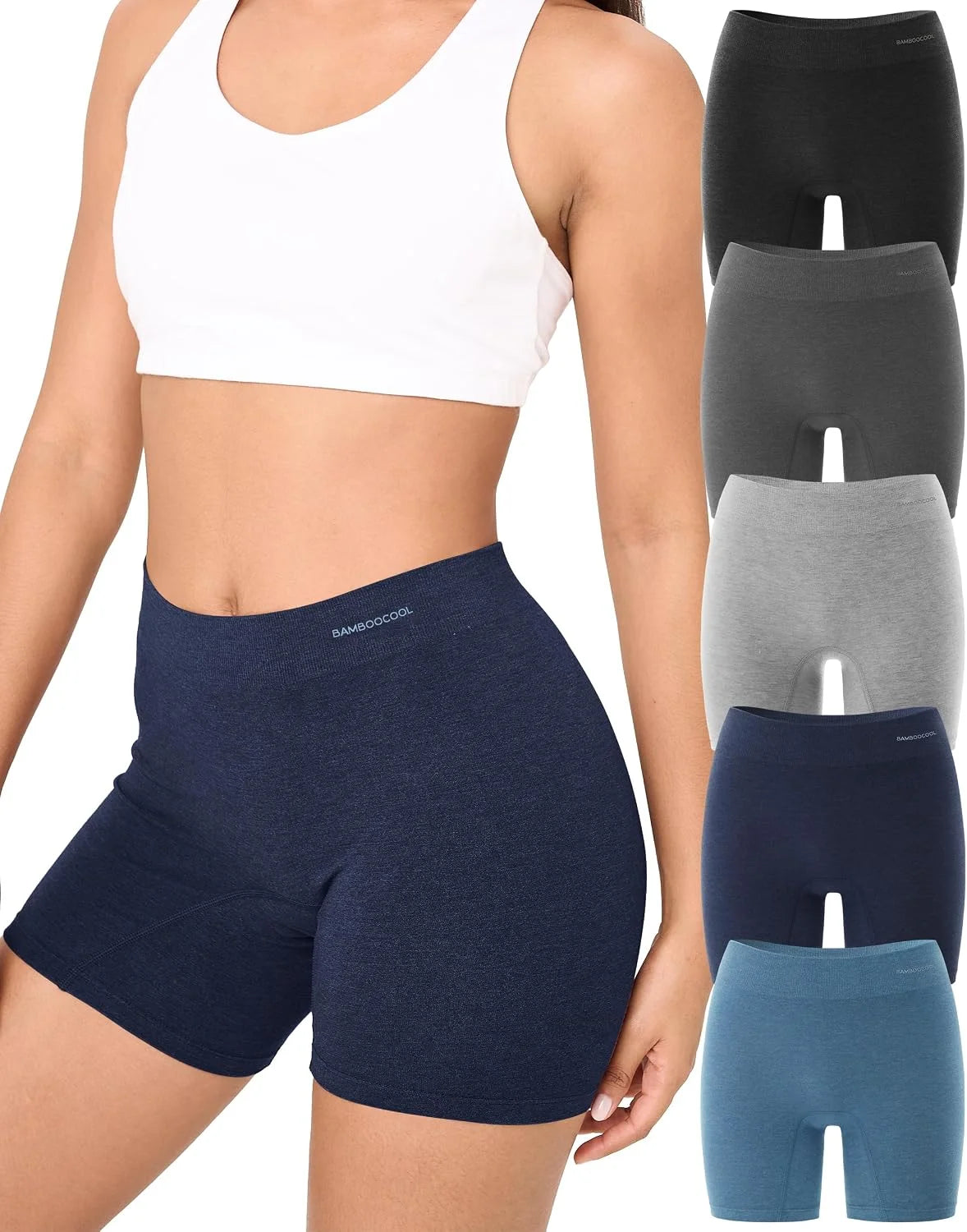 BAMBOO COOL Womens Boyshorts Underwear Anti Chafing Boxer Briefs Panties