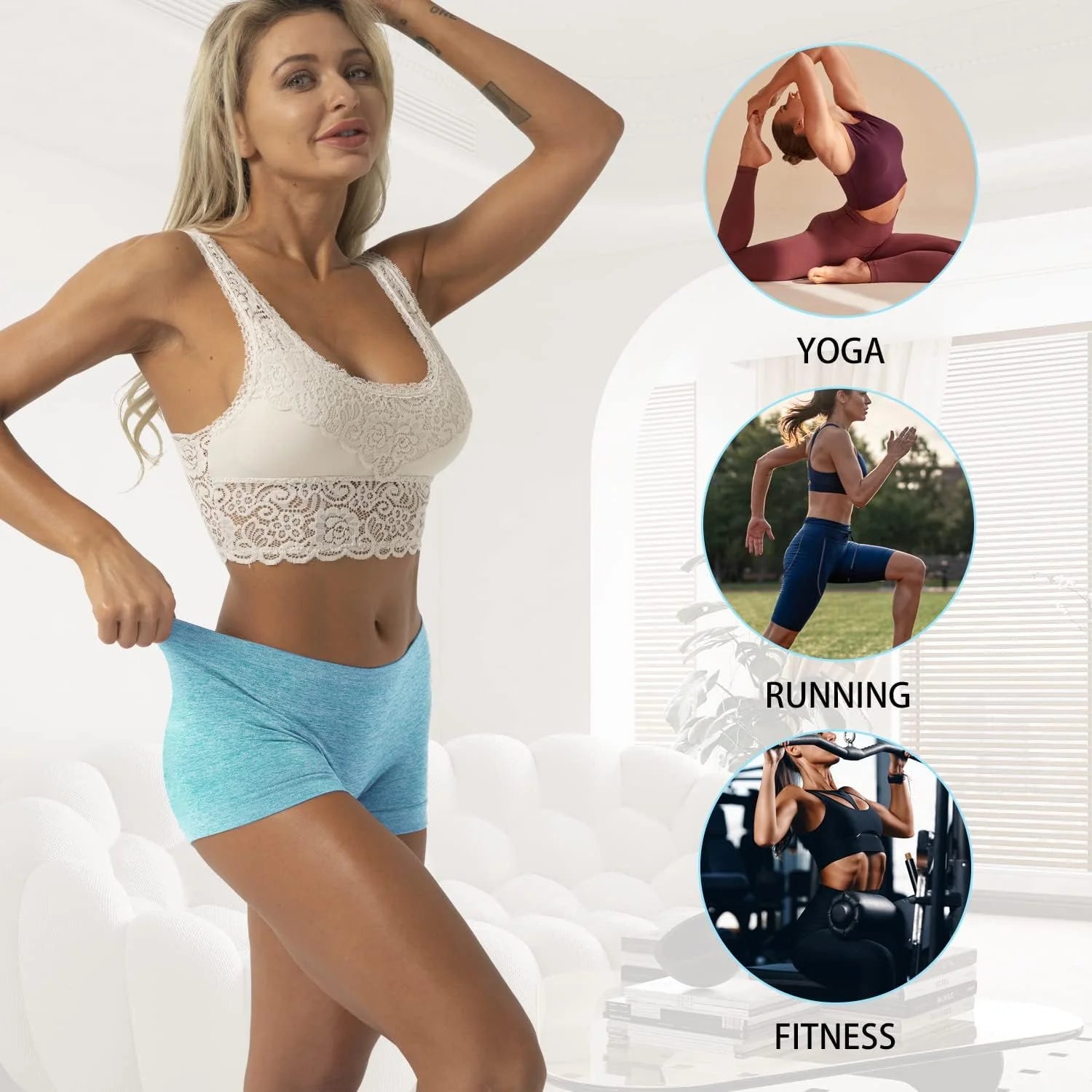 R RUXIA Women's Boyshorts Underwear Seamless Boy Shorts Panties Soft Stretch Boxer Briefs 5 Packs(Regular & Plus Size)