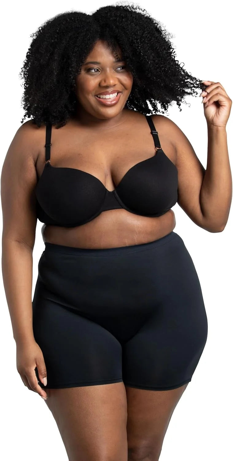 Fruit of the Loom Women's Boxer Briefs with Stretch, Mid Thigh Length Boy Shorts, Available in Plus Size