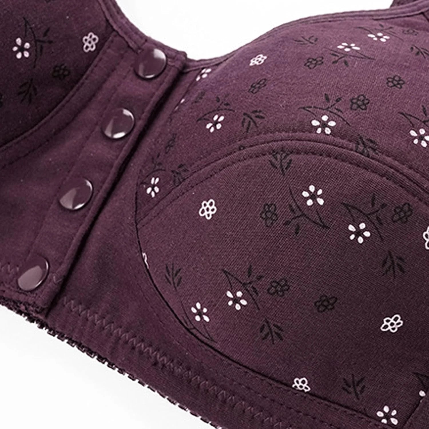Daisy Bras for Older Women Front Button Close Convenient Everyday Bra 2025 New Comfortable No Underwire Gathering Bra