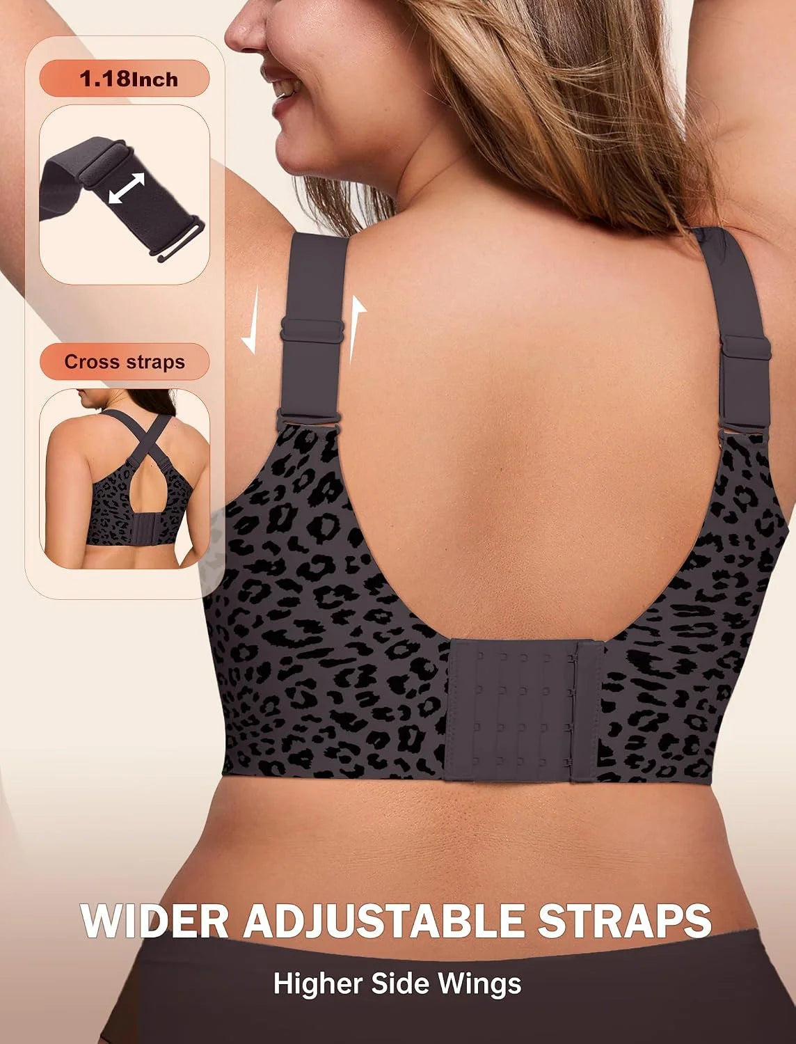 LetsJoli Jelly Bras for Women No Underwire Plus Size Push Up Supportive