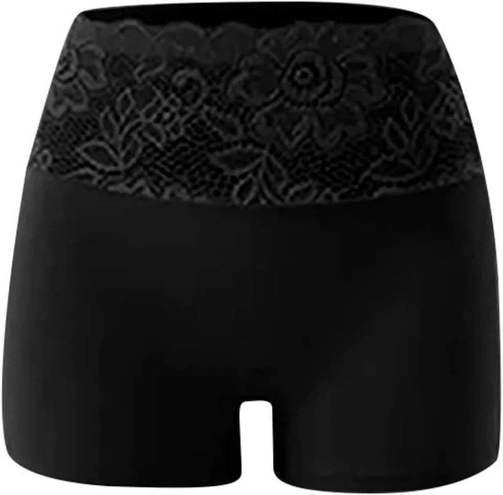 Women's Tummy Control Shapewear Shorts - Lace Patchwork High Waisted Body Shaper Slimming Underwear Boxer Briefs