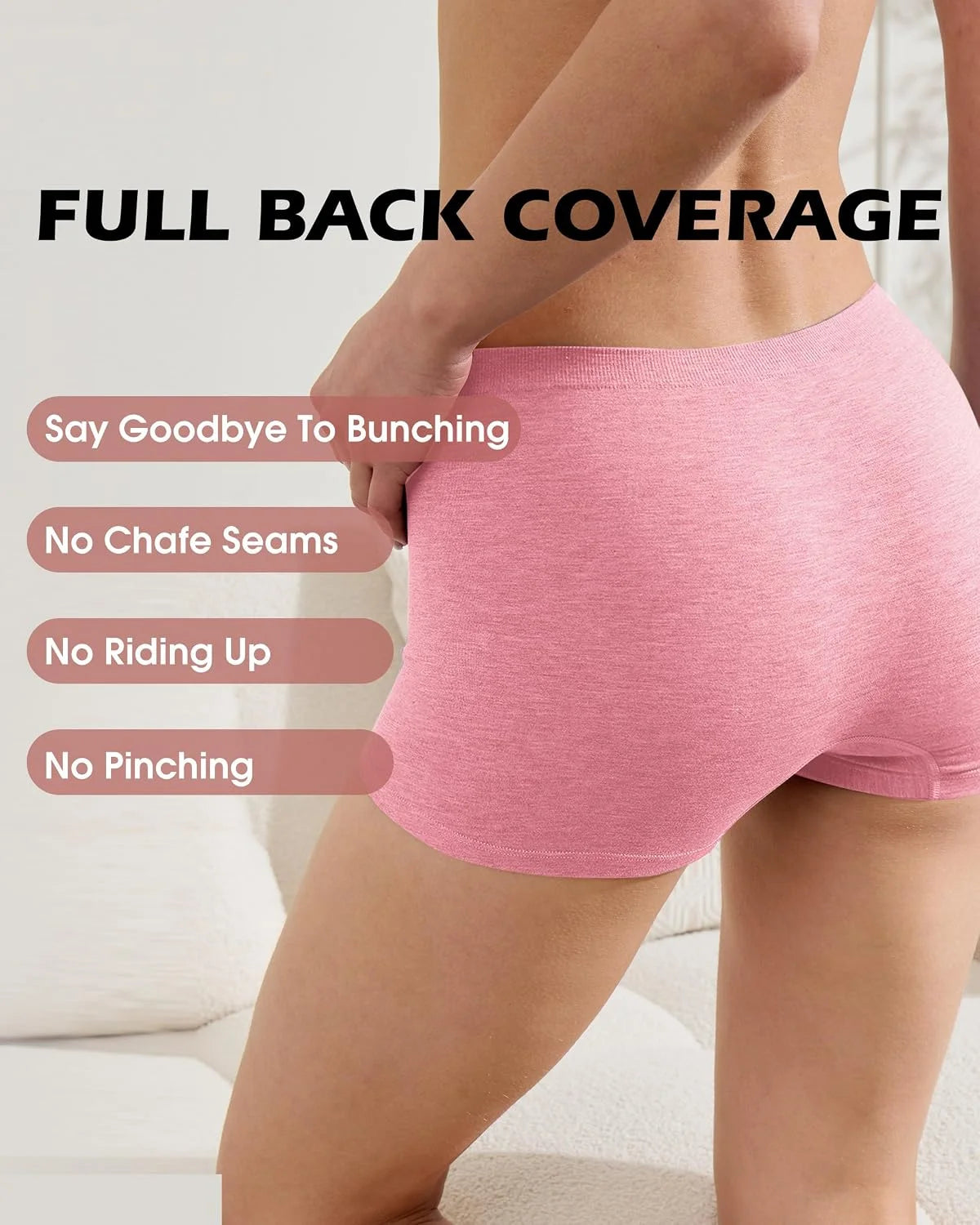 BAMBOO COOL Womens Boyshorts Underwear Cooling Soft Boxer Briefs Panties