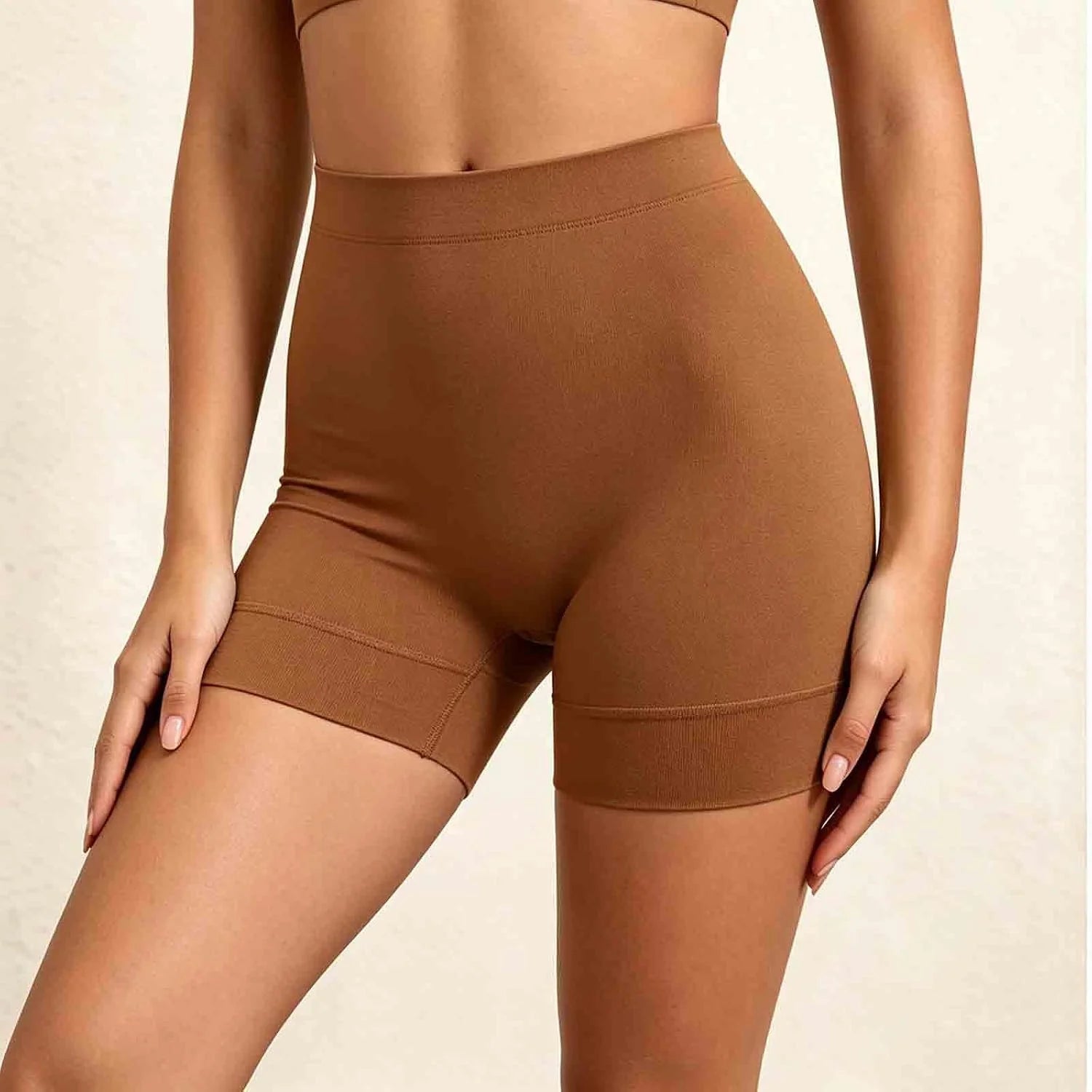 Womens High Waisted Seamless Stretch Shorts Under Dress Underwear