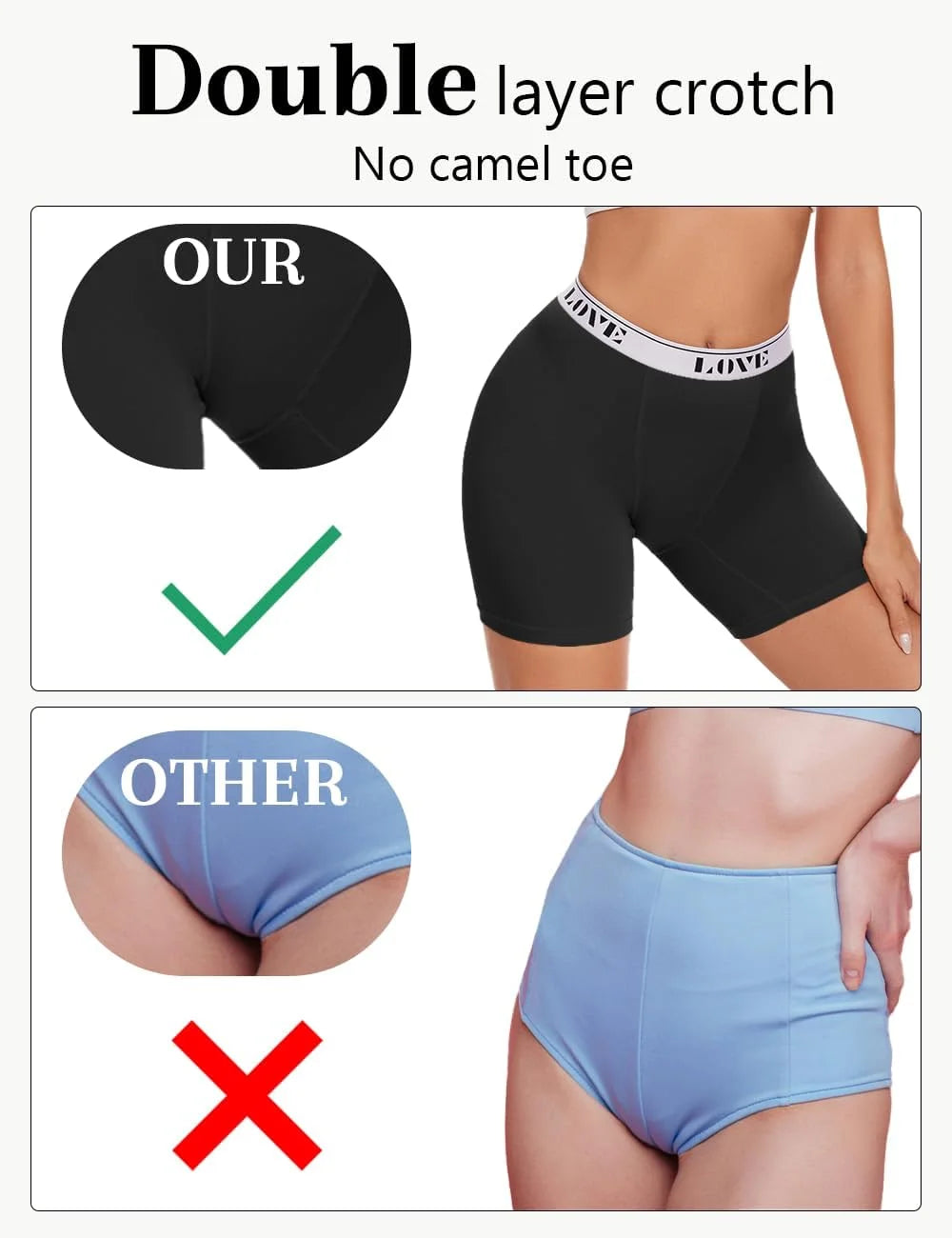ALLBASE Womens Boxer Briefs High Waisted Modal Boy Shorts Underwear