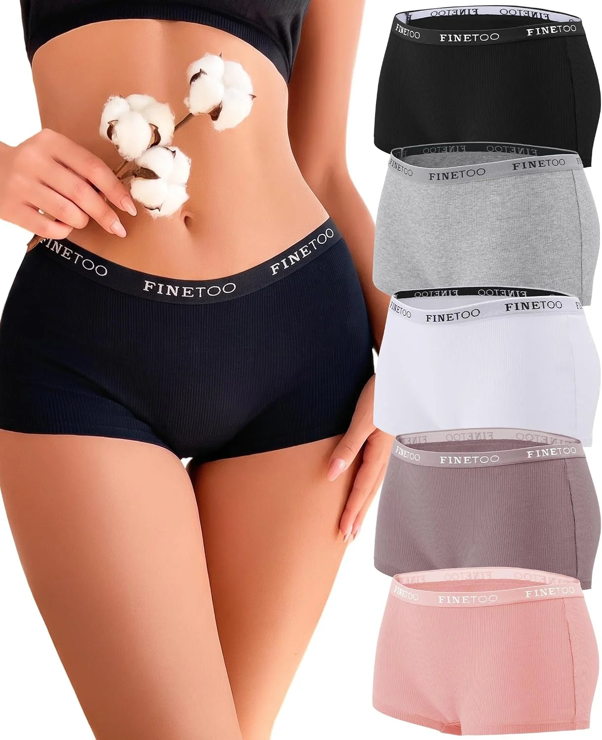 Cotton Boyshort Underwear for Women Boxer Briefs Ladies BoyShorts Panties