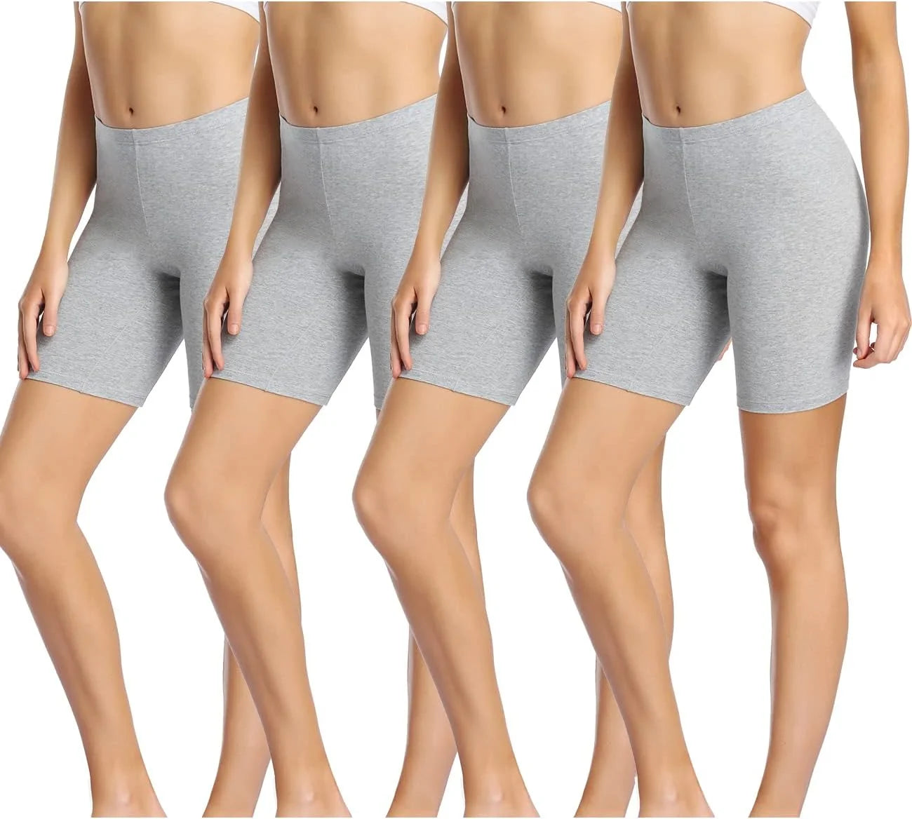 wirarpa Women's Cotton Boy Shorts Underwear Anti Chafing Soft Biker Short Plus Boy Shorts Panties 4 Pack