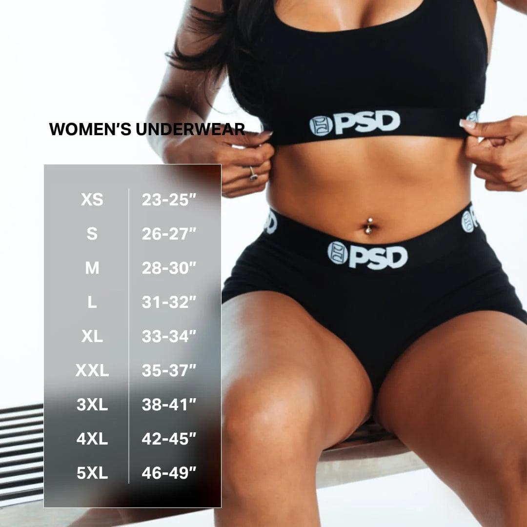 PSD Women's Various Print Boy Shorts - Full Coverage Women's Underwear - Comfortable Stretch Panties for Women