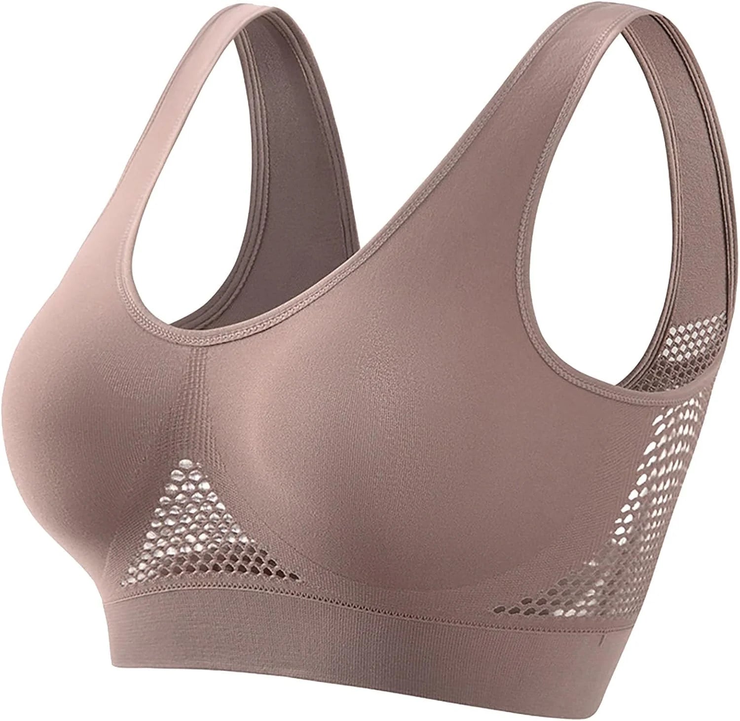 Breathable Bras for Women No Steel Ring Plus Size Soft Cool Liftup Air Bra No Underwire High Support Underwear
