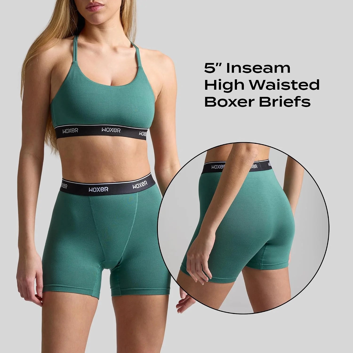 Woxer Womens Baller 5" High Waisted Boy Shorts Underwear – Seamless Boxer Briefs, Boyshort Panties, No Show Women’s Boxers