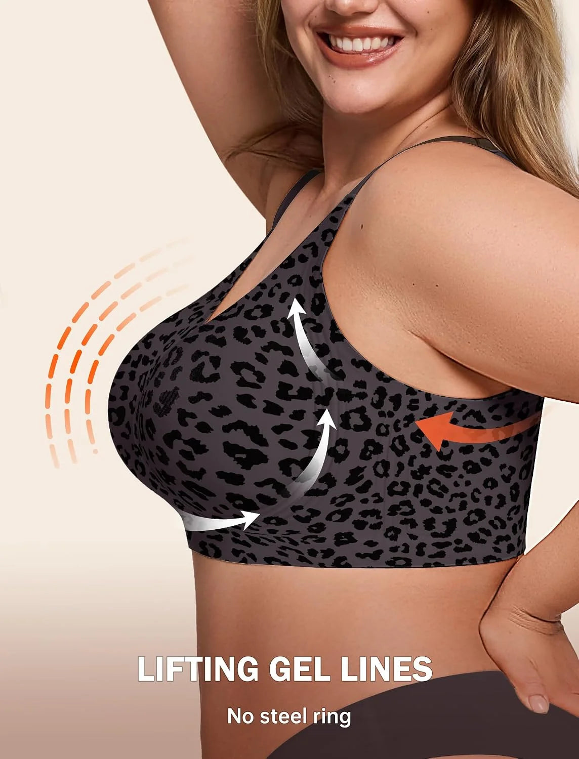 LetsJoli Jelly Bras for Women No Underwire Plus Size Push Up Supportive