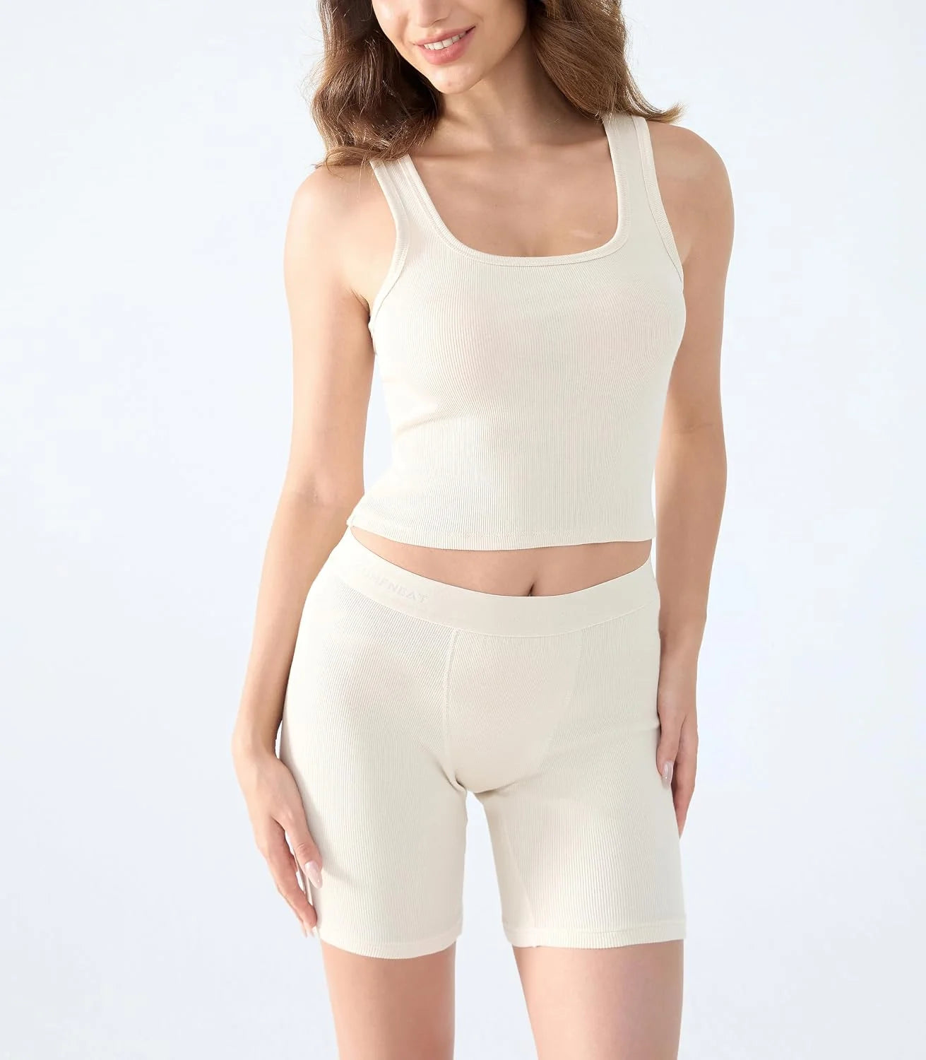 Comfneat Women's Boxer Cotton Rib Fabric with Spandex Boyshorts