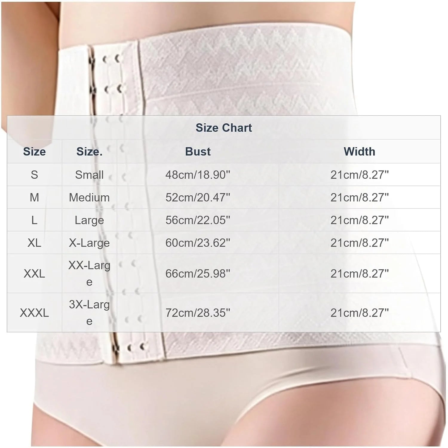 Womens High Waisted Shapewear Panties Adjustable Hook Closure