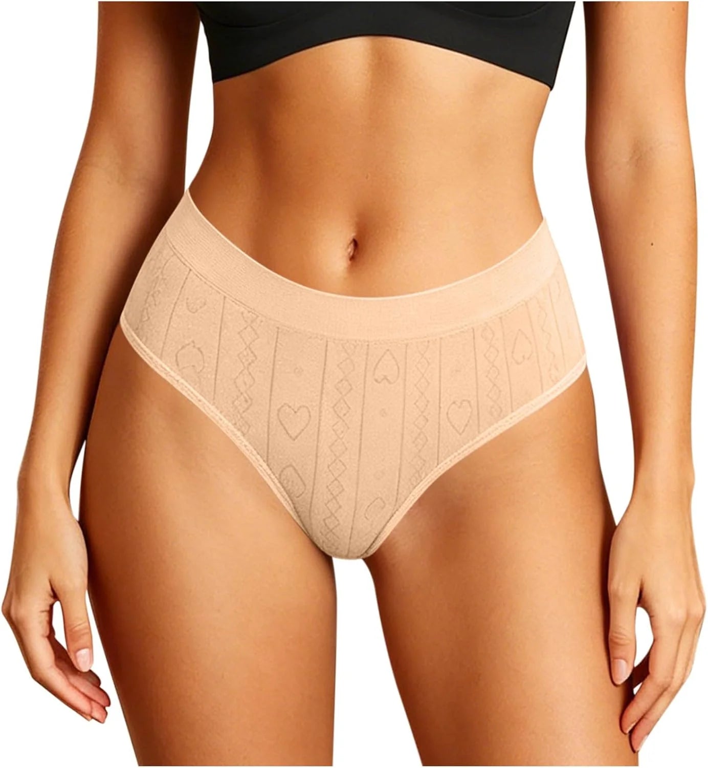 Womens Seamless Brief High Waisted Tummy Control Panties