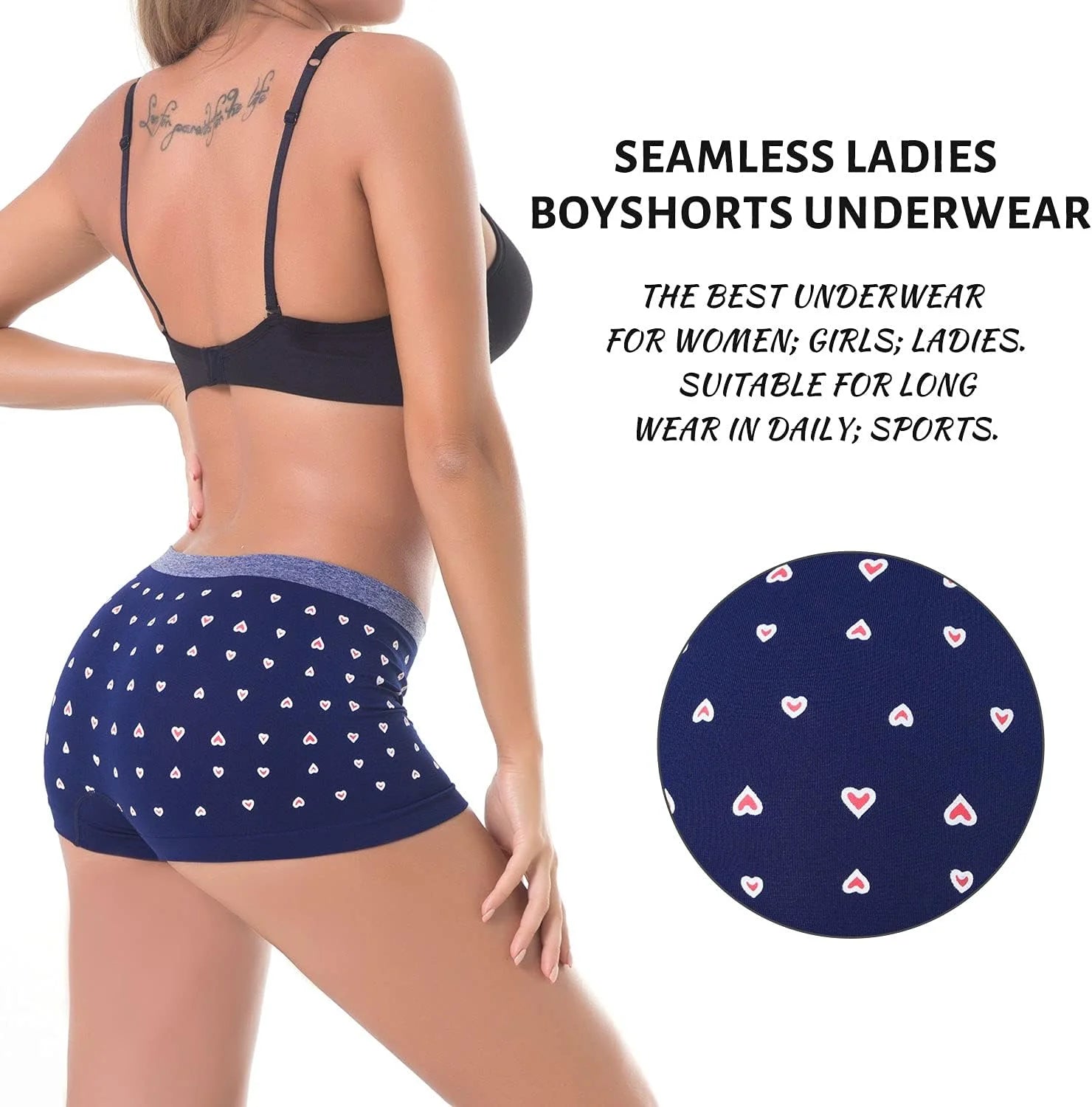 LALESTE Viscose Bamboo Boxer Briefs for Women Cotton Boy Shorts Underwear Soft Stretch Boyshorts Panties 5 Pack
