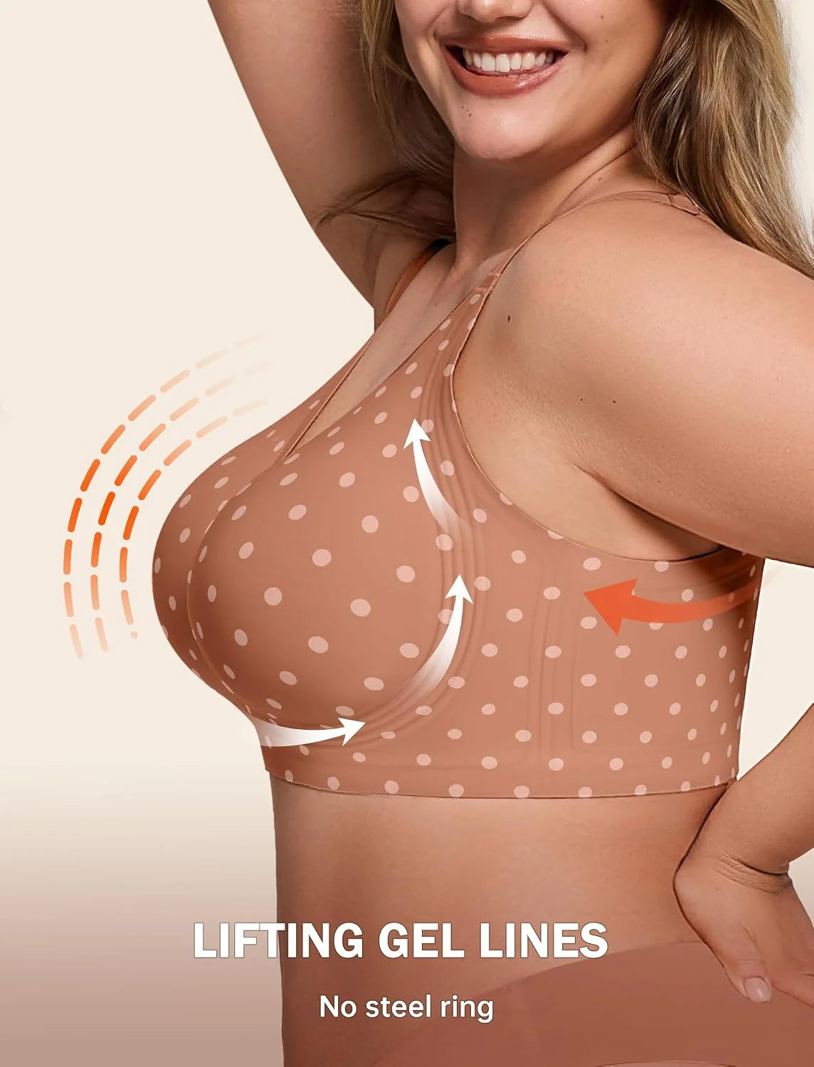 LetsJoli Jelly Bras for Women No Underwire Plus Size Push Up Supportive