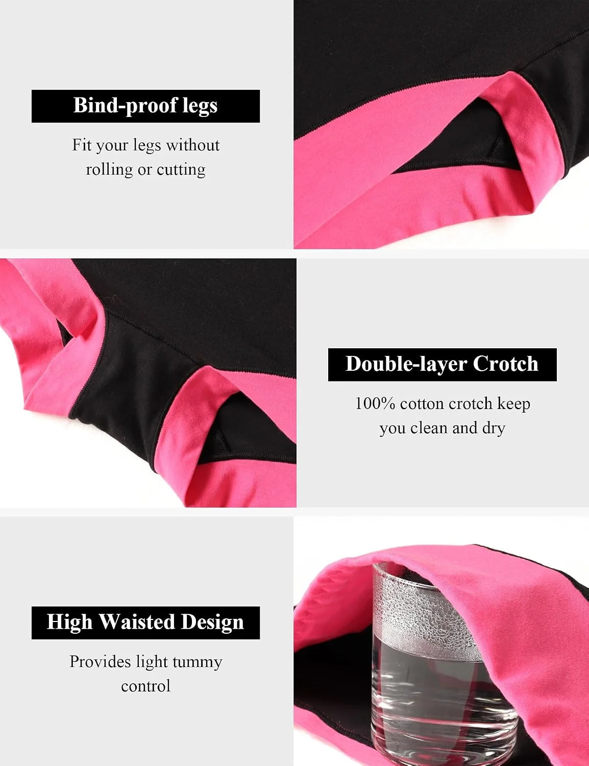 MEIYATING Boy Shorts Underwear for Women High Waisted Cotton Panties 4 Pack