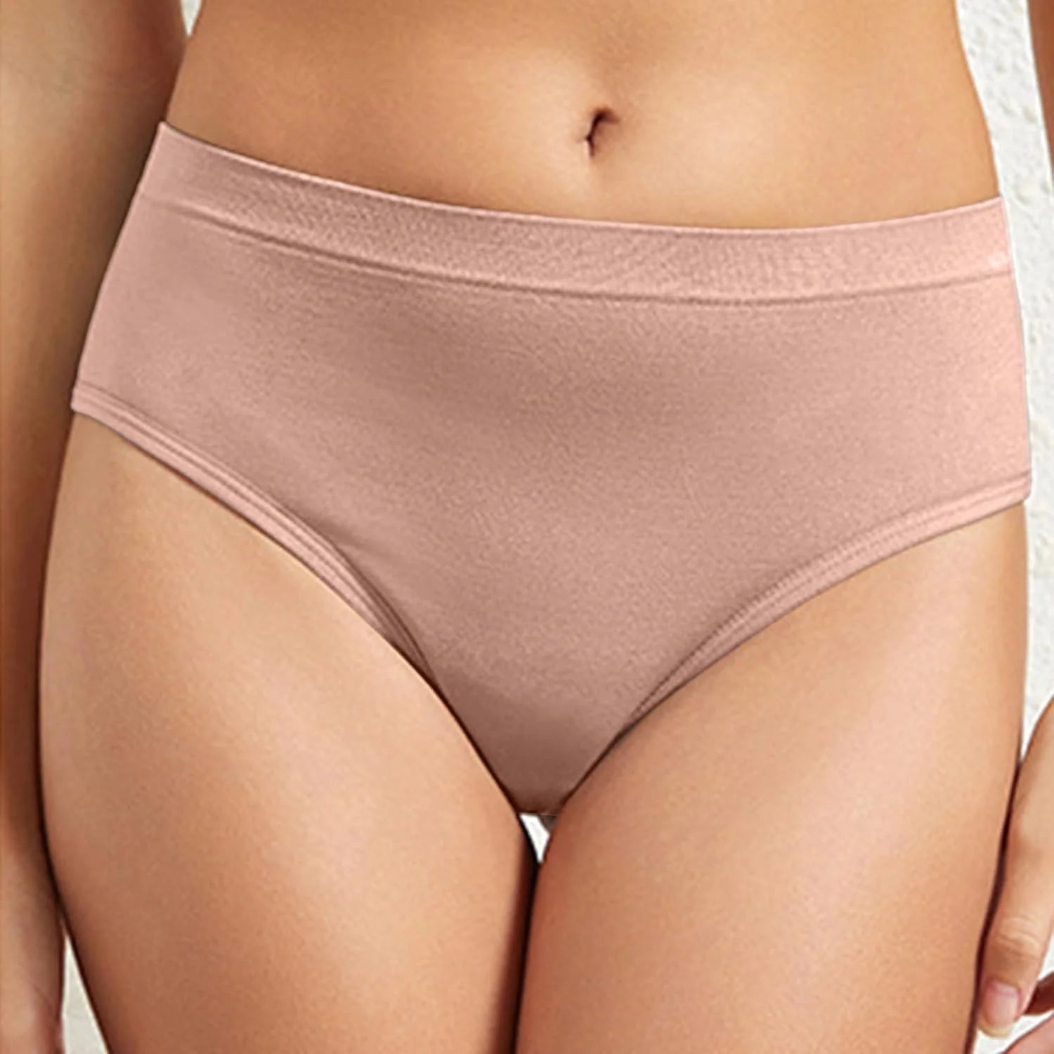 High Waisted Solid Underwear for Women Sexy Breathable Panties