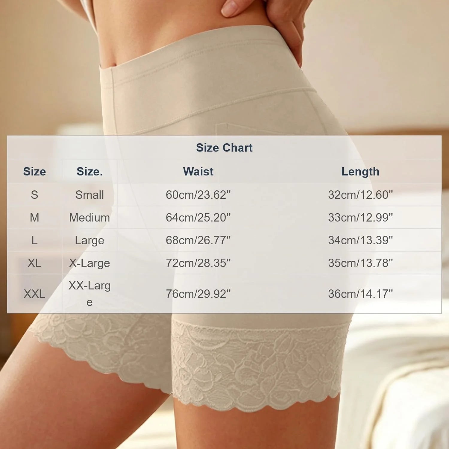 Womens Lace Hem Boyshort Panties Seamless Butt Lifting Underwear