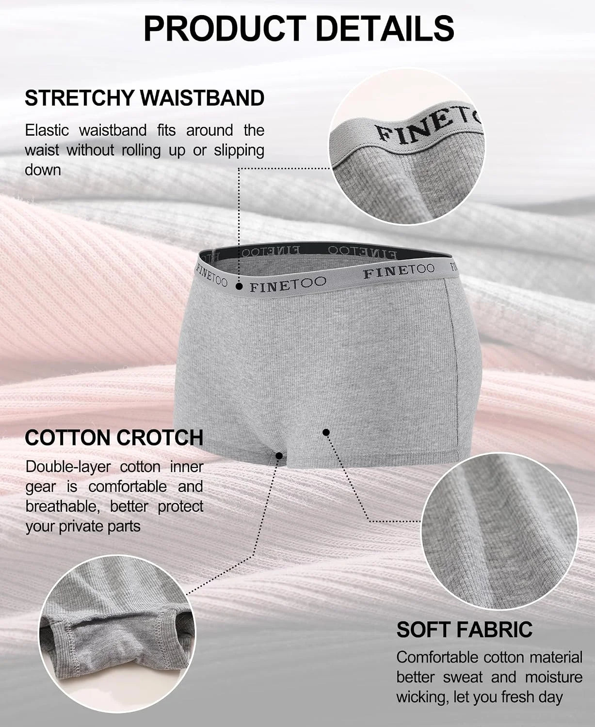 Cotton Boyshort Underwear for Women Boxer Briefs Ladies BoyShorts Panties