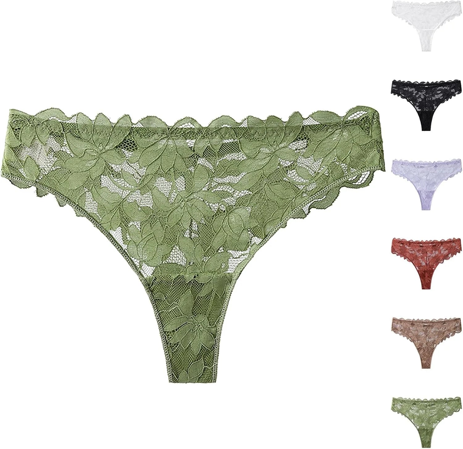 High Waist Lace Underwear for Women Sexy Thong Panties