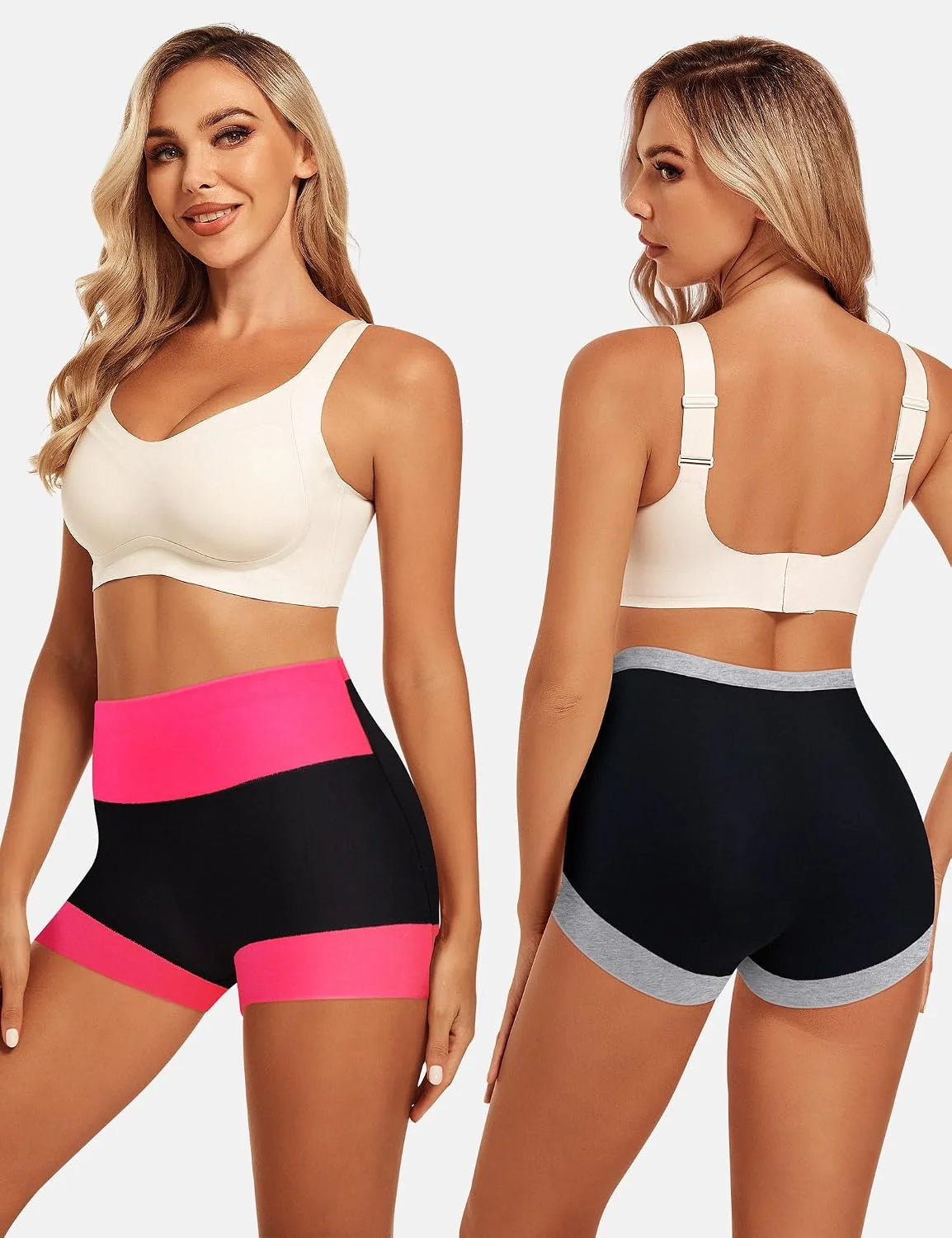 MEIYATING Boy Shorts Underwear for Women High Waisted Cotton Panties 4 Pack