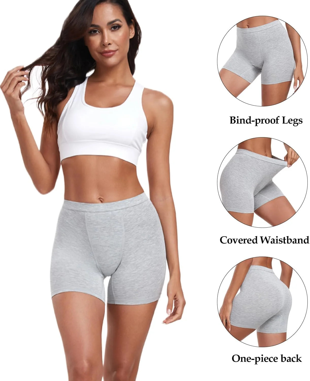 wirarpa Women's Modal Boy Shorts Panties Soft Microfiber Boxer Briefs Underwear 4 Pack