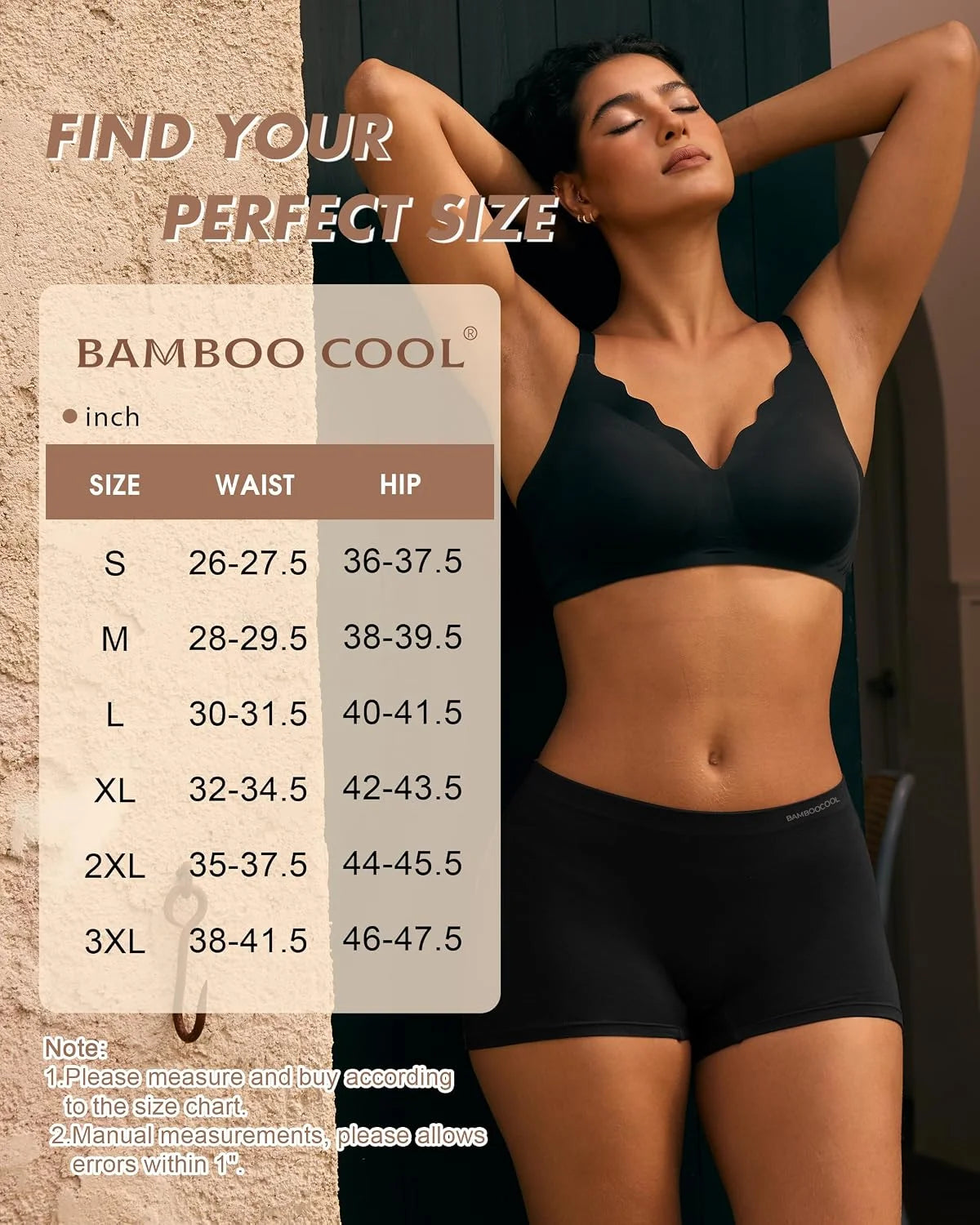 BAMBOO COOL Womens Boyshorts Underwear Mid Rise Boxer Briefs Panties