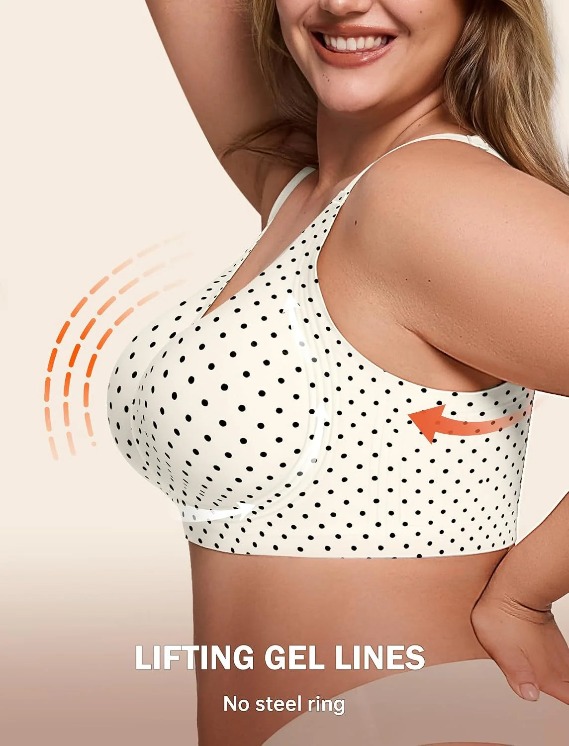LetsJoli Jelly Bras for Women No Underwire Plus Size Push Up Supportive