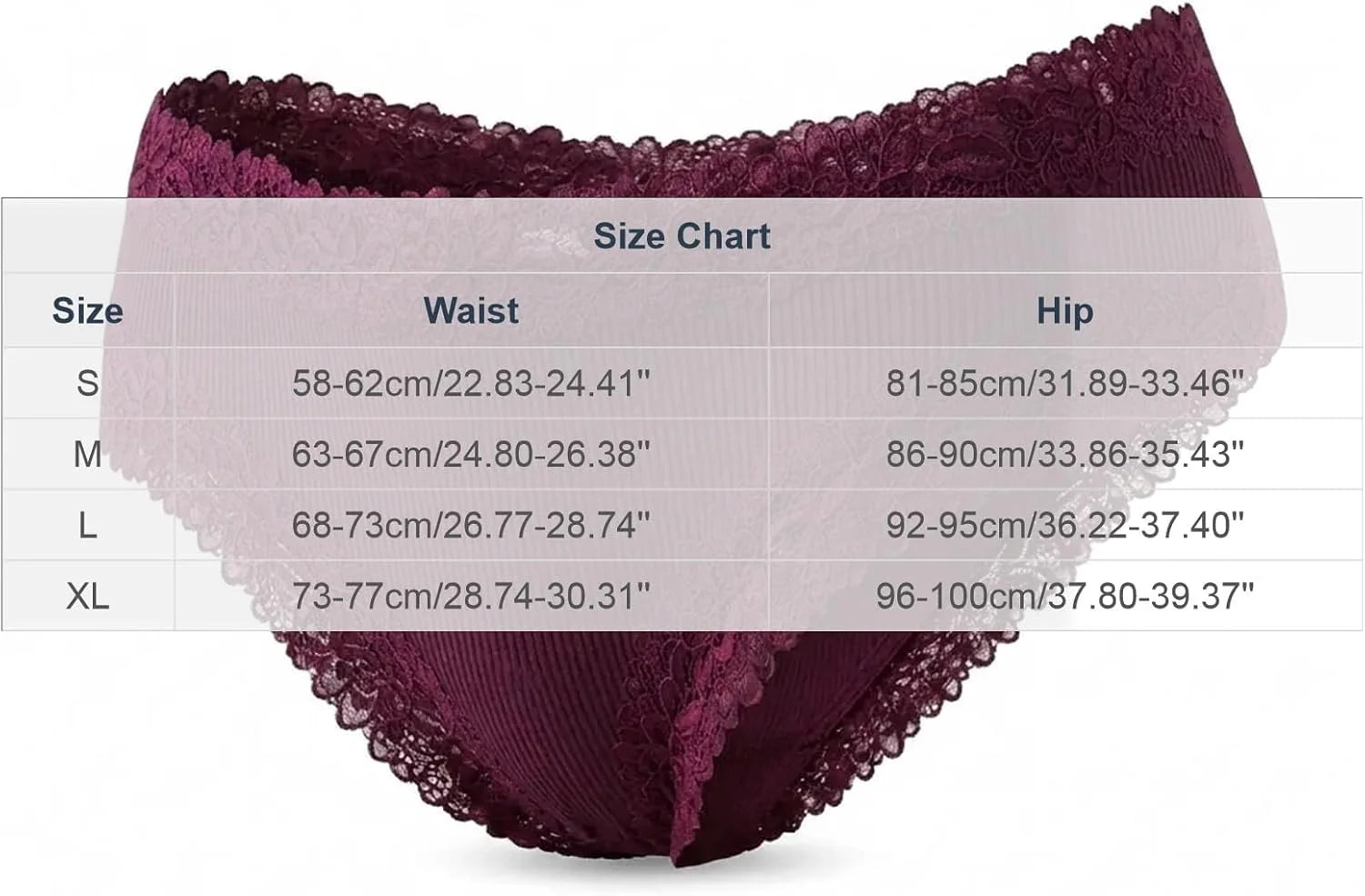 Lace Trim High Waisted Underwear for Women Sexy Ribbed Panties