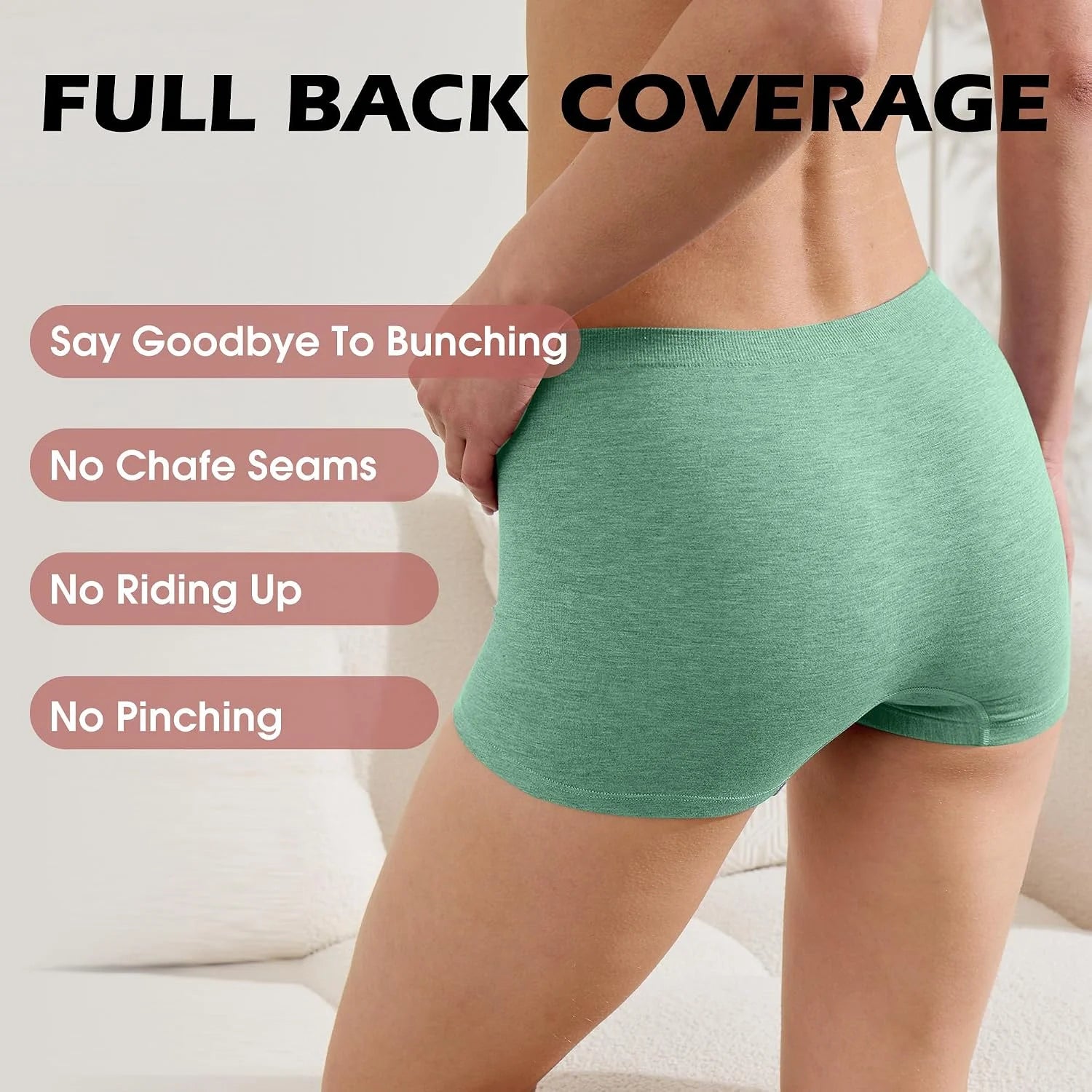 BAMBOO COOL Womens Boyshorts Underwear Cooling Soft Boxer Briefs Panties