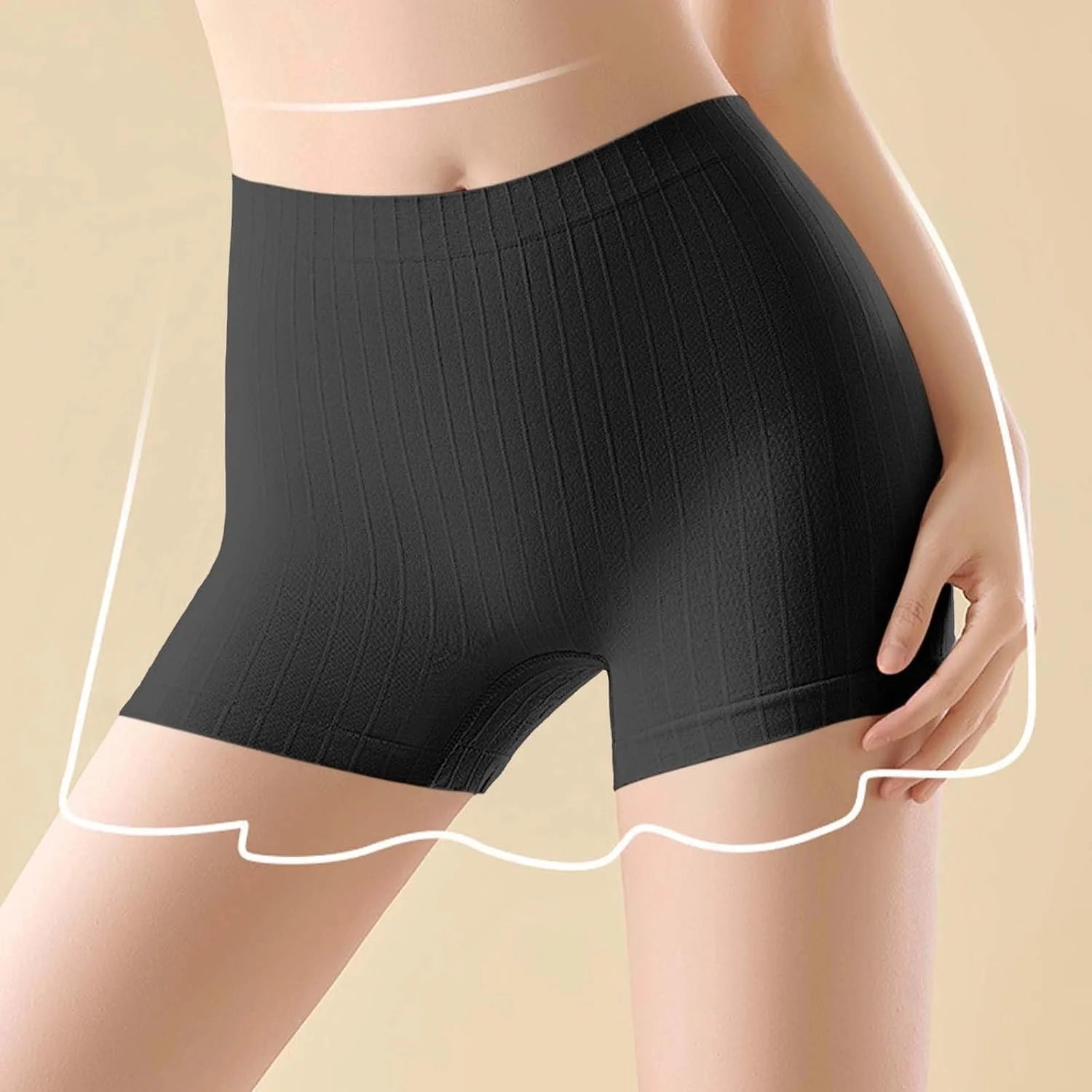 High Waist Boyshorts Panties for Women Seamless Underwear Brief