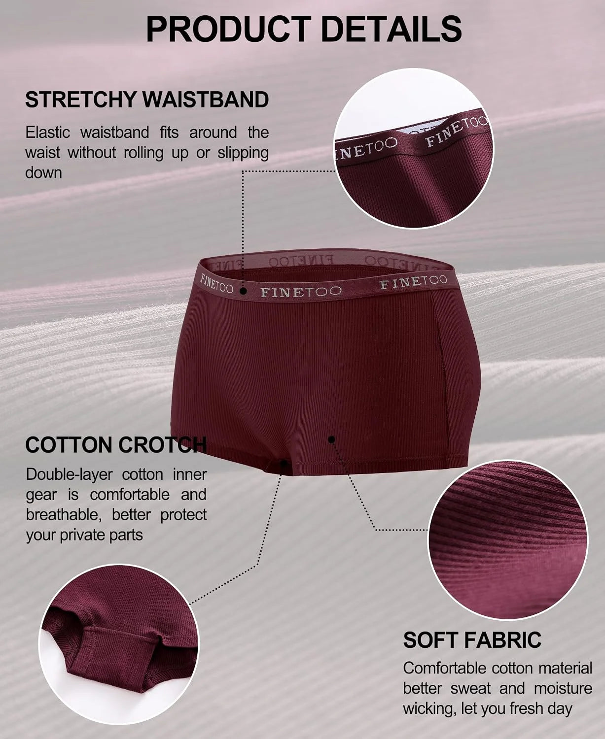 Cotton Boyshort Underwear for Women Boxer Briefs Ladies BoyShorts Panties