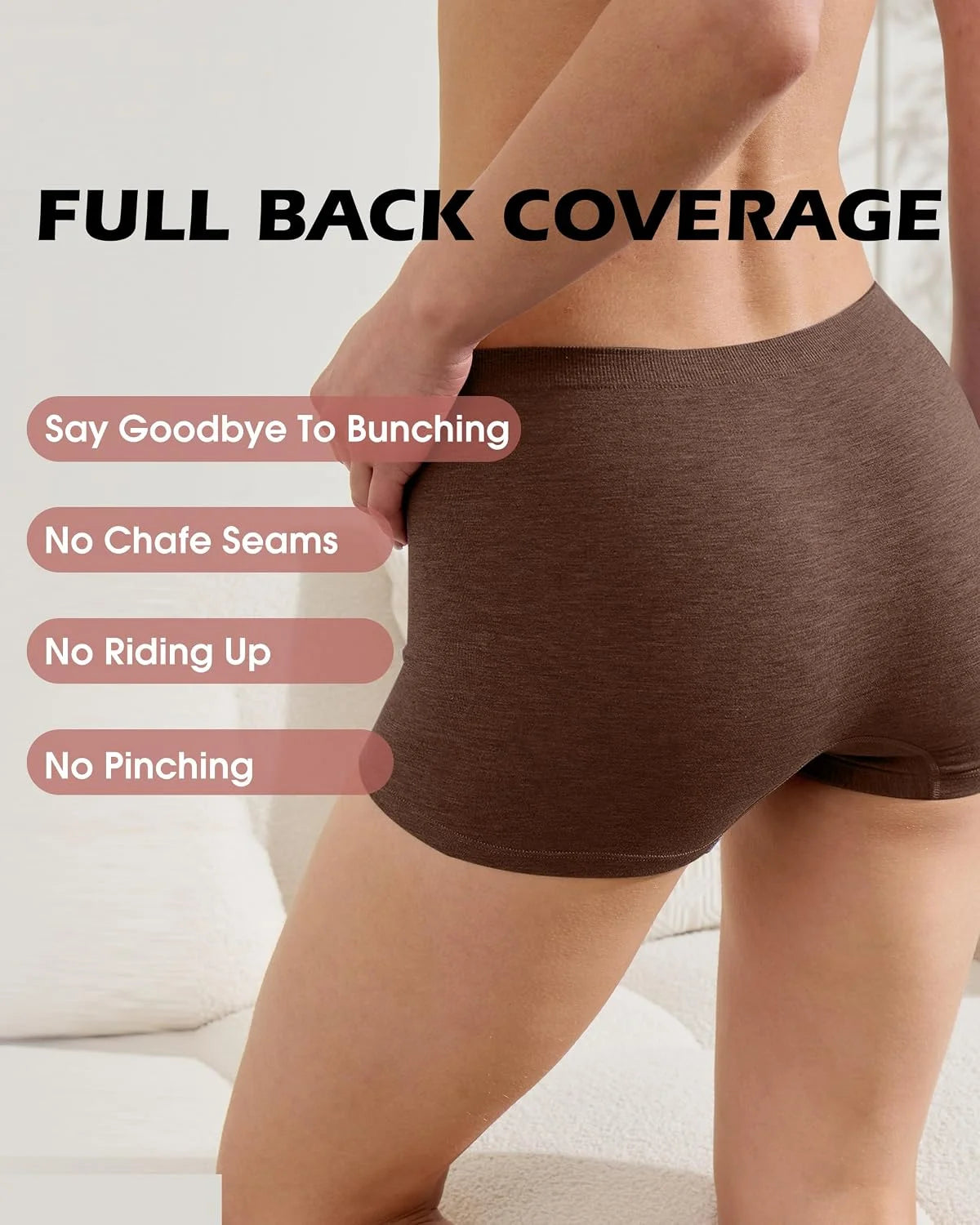 BAMBOO COOL Womens Boyshorts Underwear Cooling Soft Boxer Briefs Panties