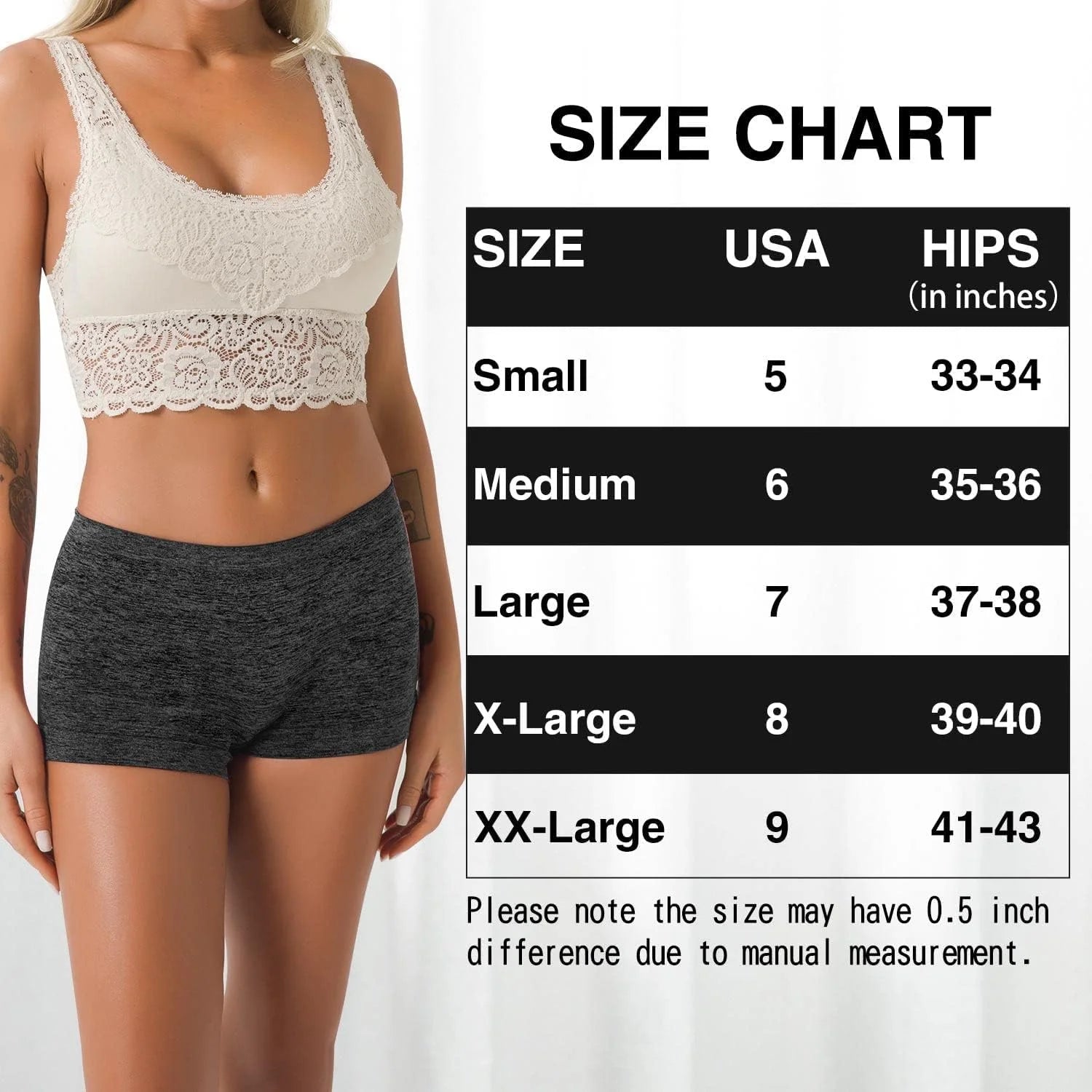 R RUXIA Women's Boyshorts Underwear Seamless Boy Shorts Panties Soft Stretch Boxer Briefs 5 Packs(Regular & Plus Size)