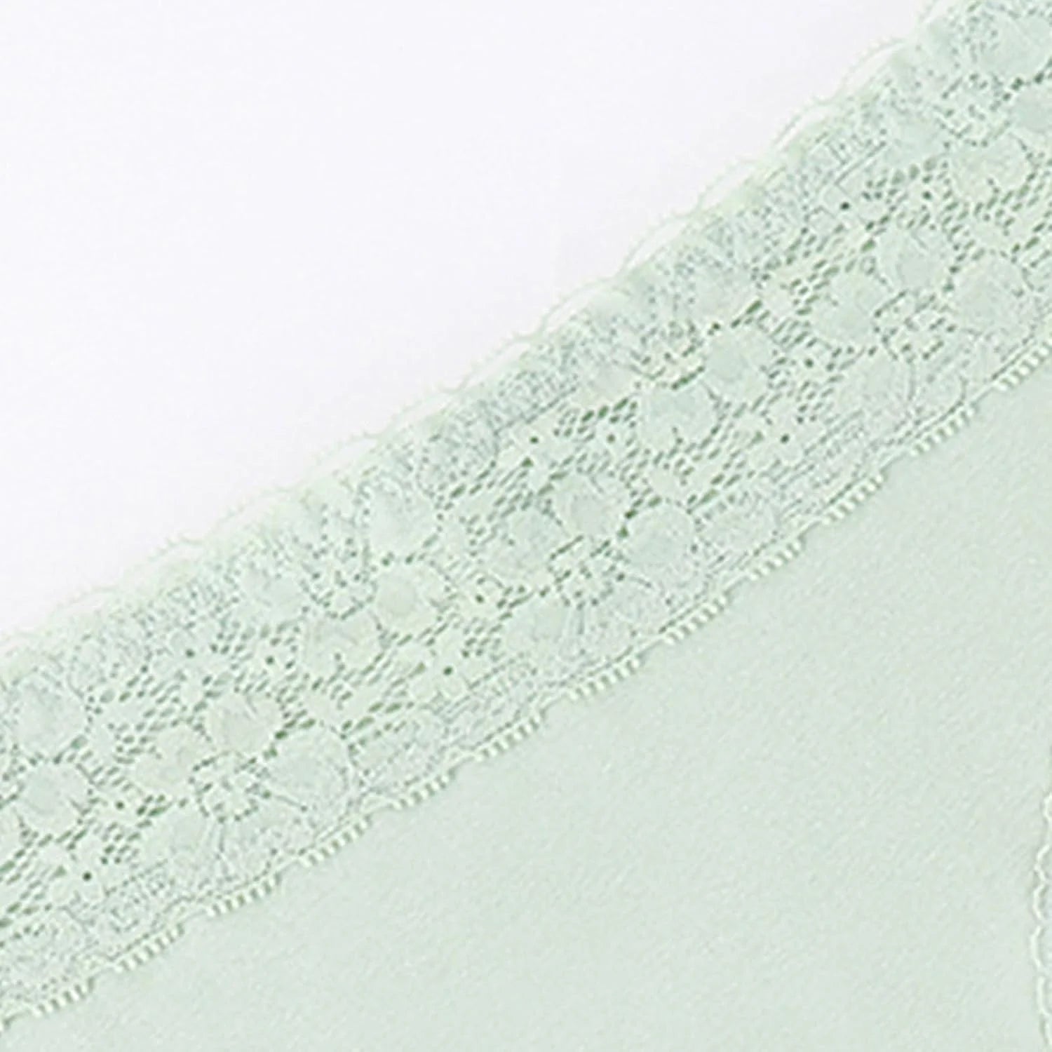 Mid Waist Lace Trim Cotton Briefs for Women Comfort Underwear
