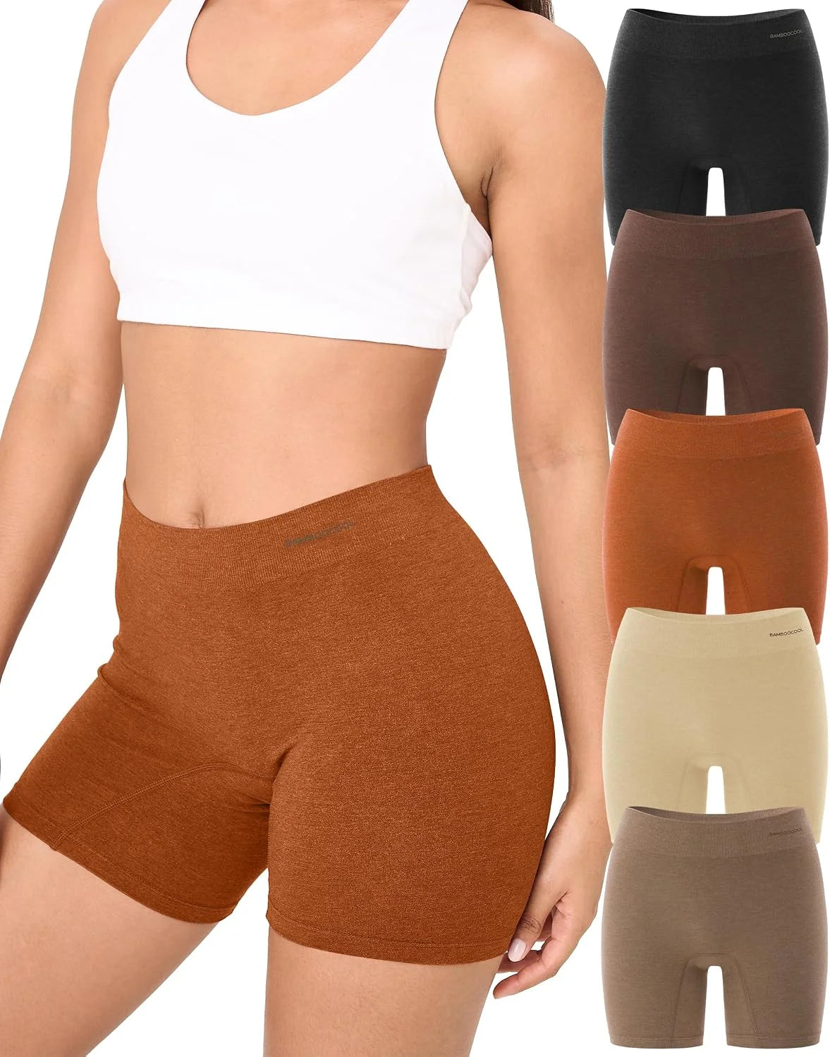 BAMBOO COOL Womens Boyshorts Underwear Anti Chafing Boxer Briefs Panties