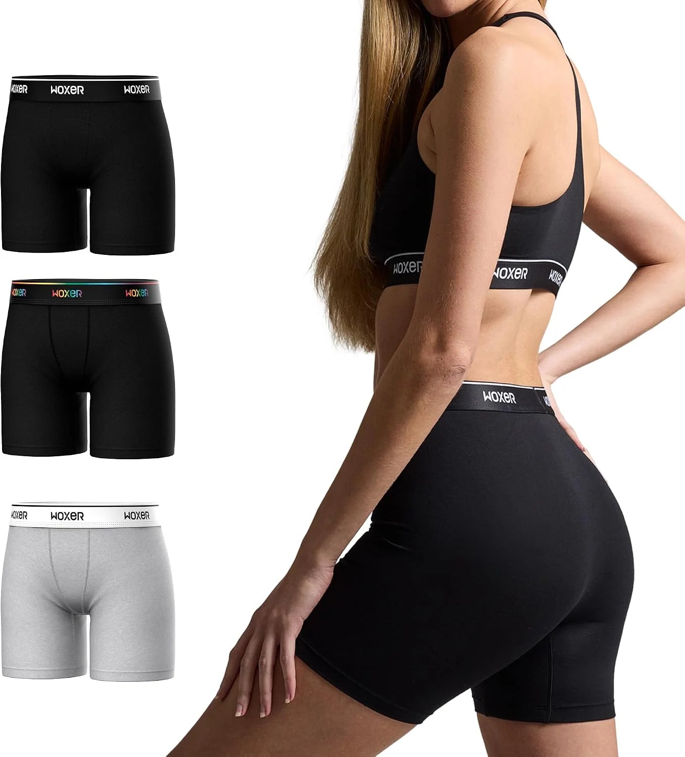 Woxer Womens Baller 5" High Waisted Boy Shorts Underwear – Seamless Boxer Briefs, Boyshort Panties, No Show Women’s Boxers