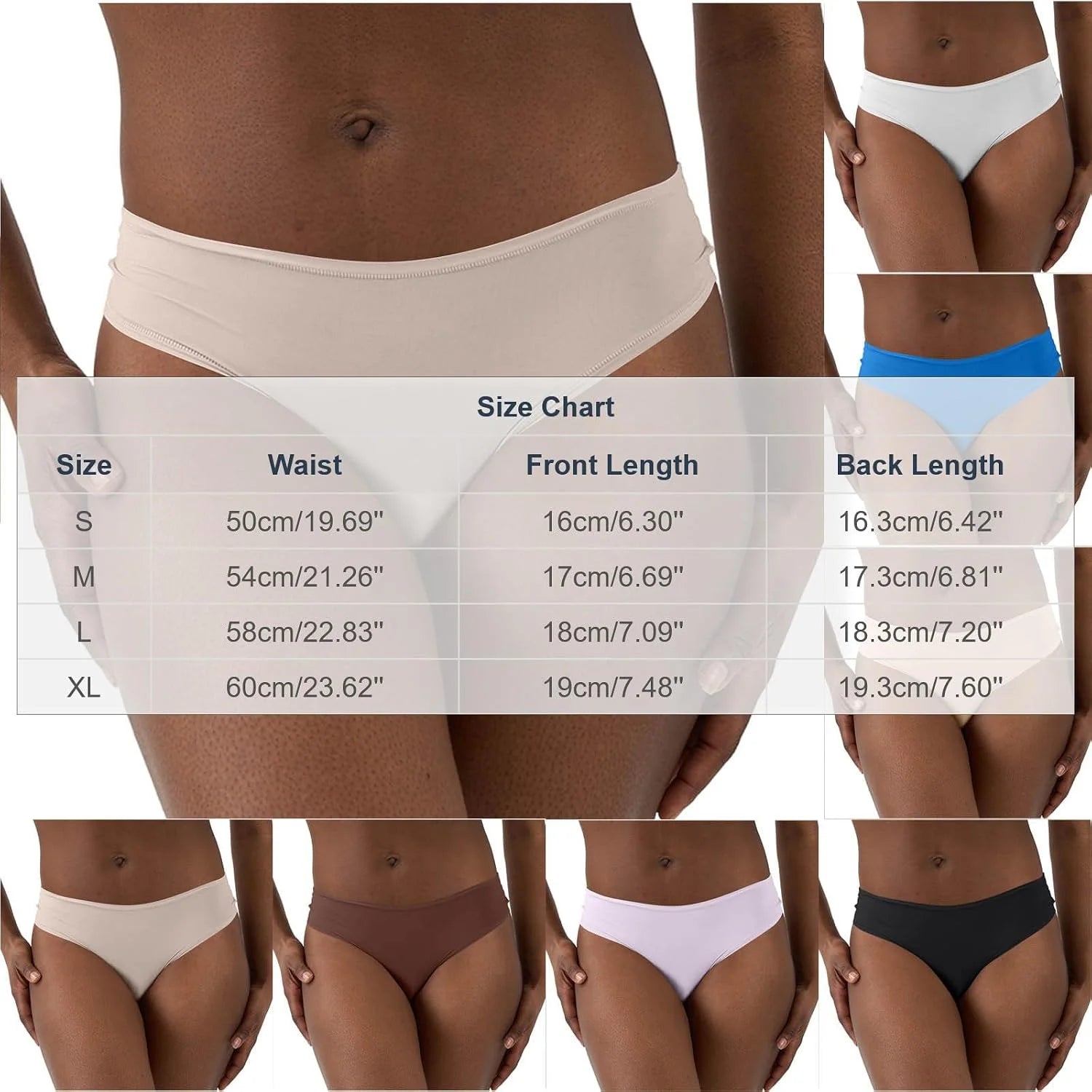 Seamless Solid Thong Panties for Women T Back Underwear