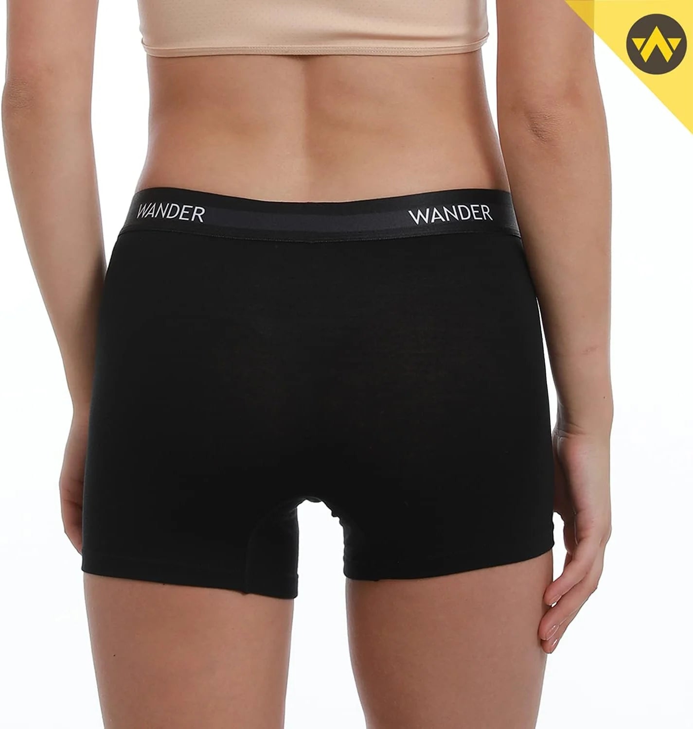 WANDER Womens Boxer Briefs Underwear Anti Chafing Soft Stretch Boy Shorts Panties for Ladies 3"/5" Inseam 2 Pack