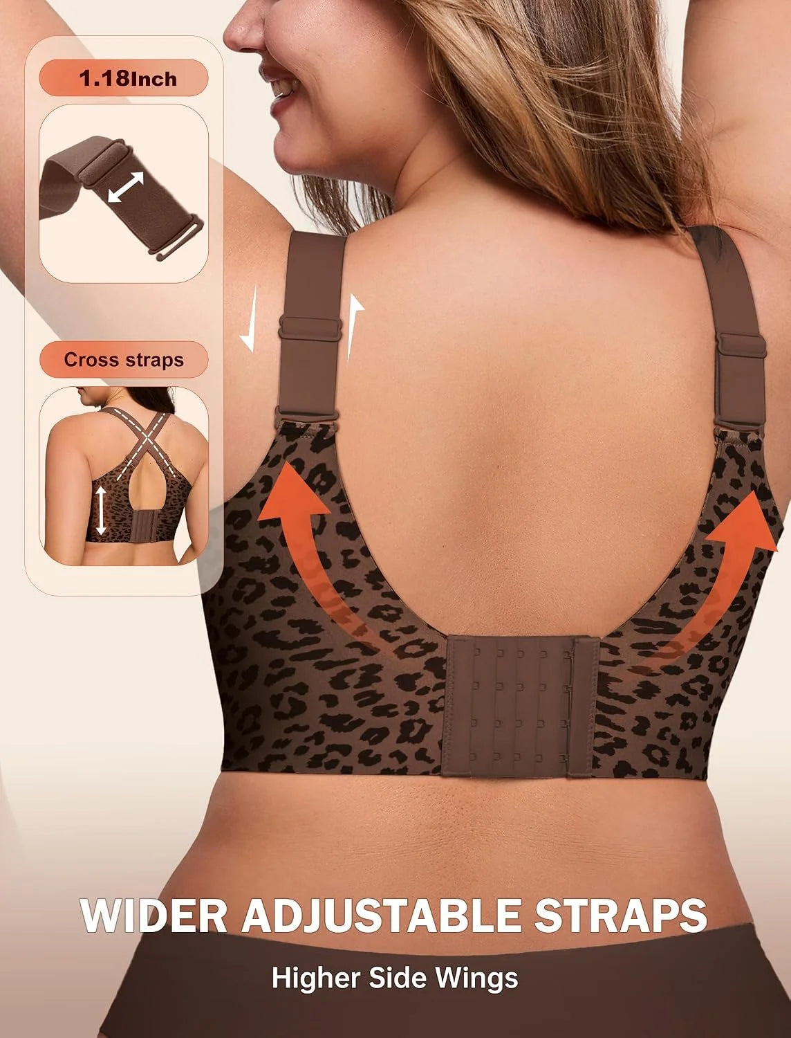 LetsJoli Jelly Bras for Women No Underwire Plus Size Push Up Supportive