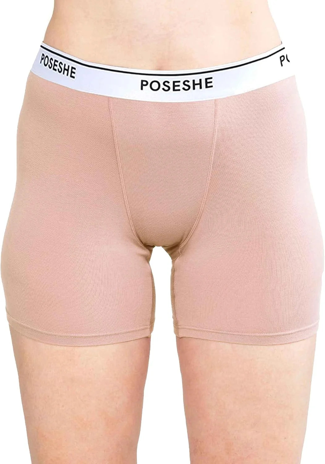 POSESHE Womens Boy Shorts Underwear Boxer Briefs MicroModal 6" Inseam, S-5X