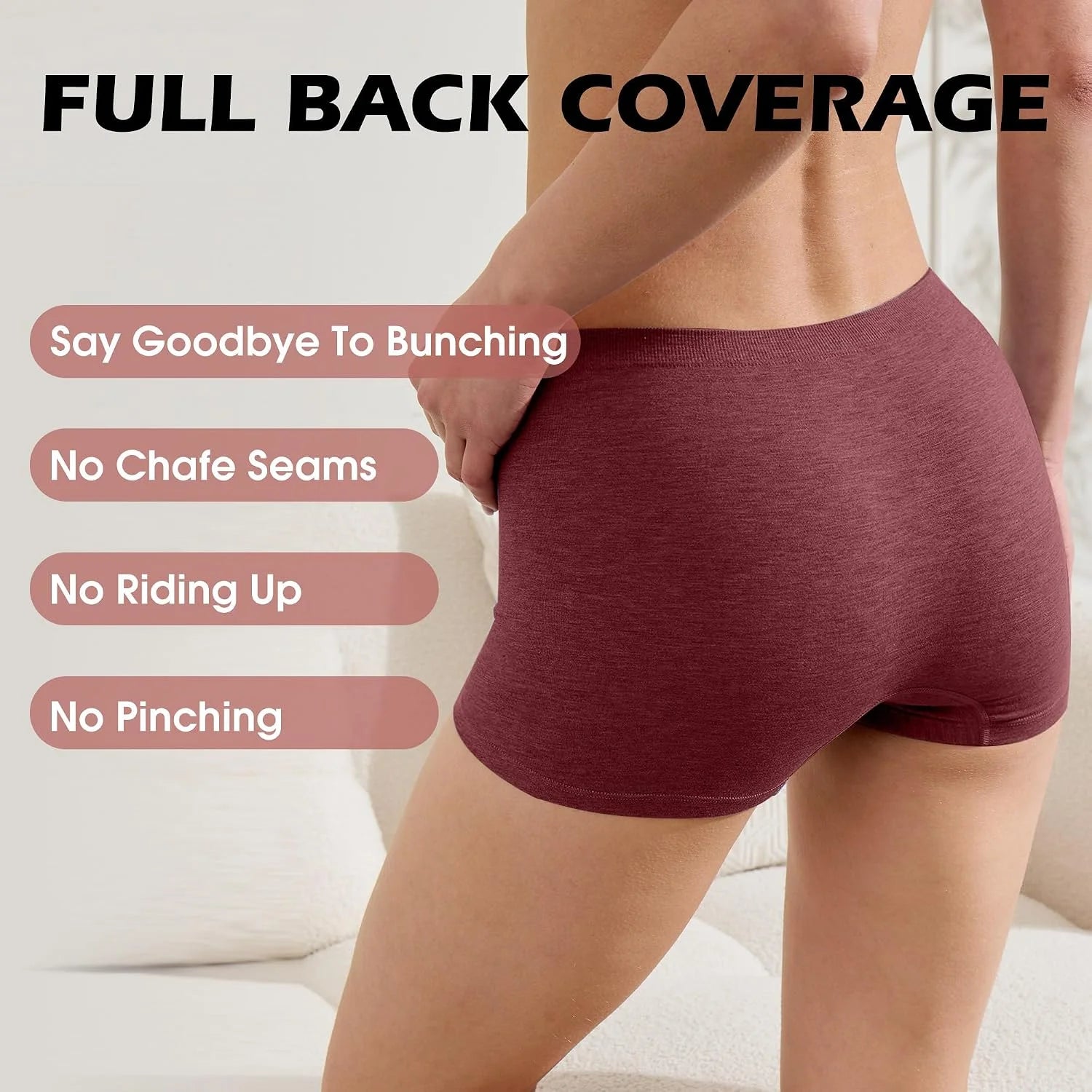 BAMBOO COOL Womens Boyshorts Underwear Cooling Soft Boxer Briefs Panties