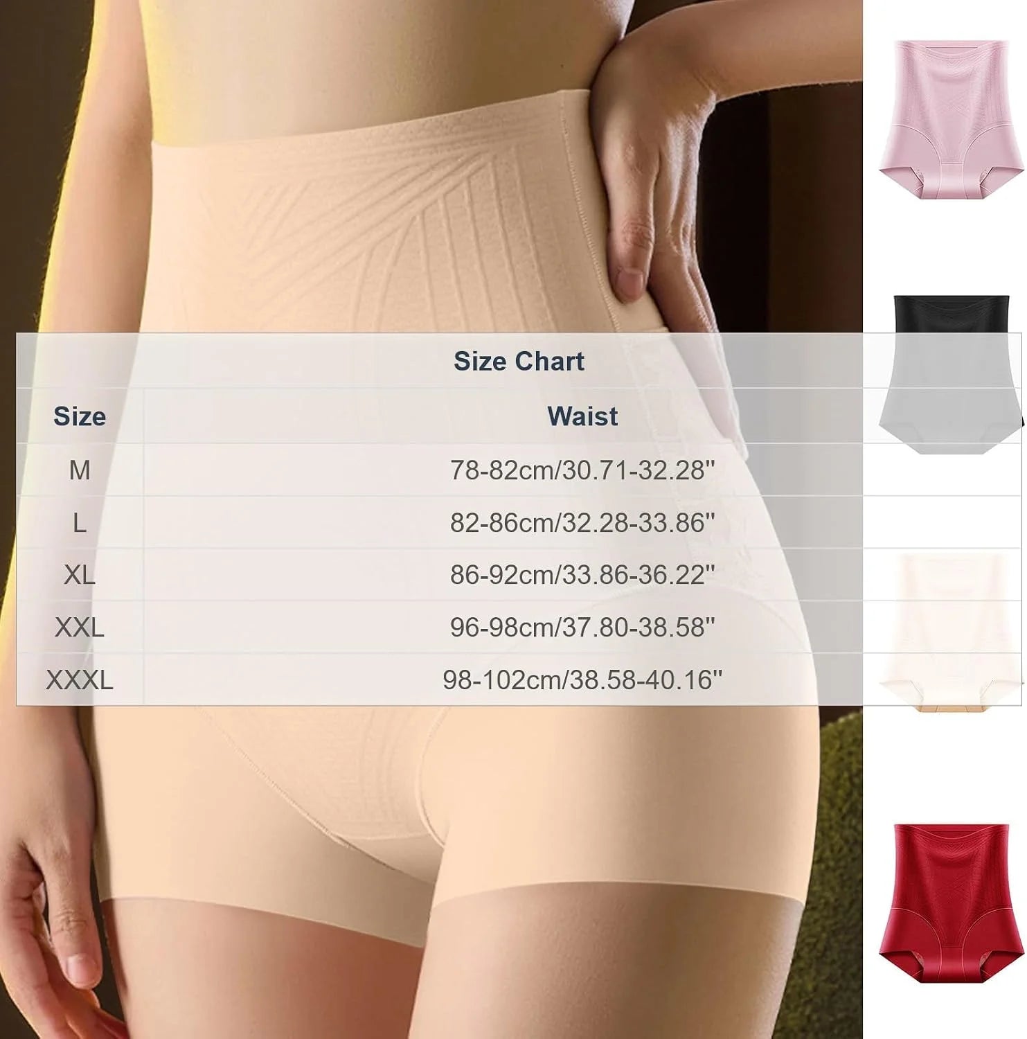 Seamless Shapewear Briefs for Women Lace Tummy Control Underwear